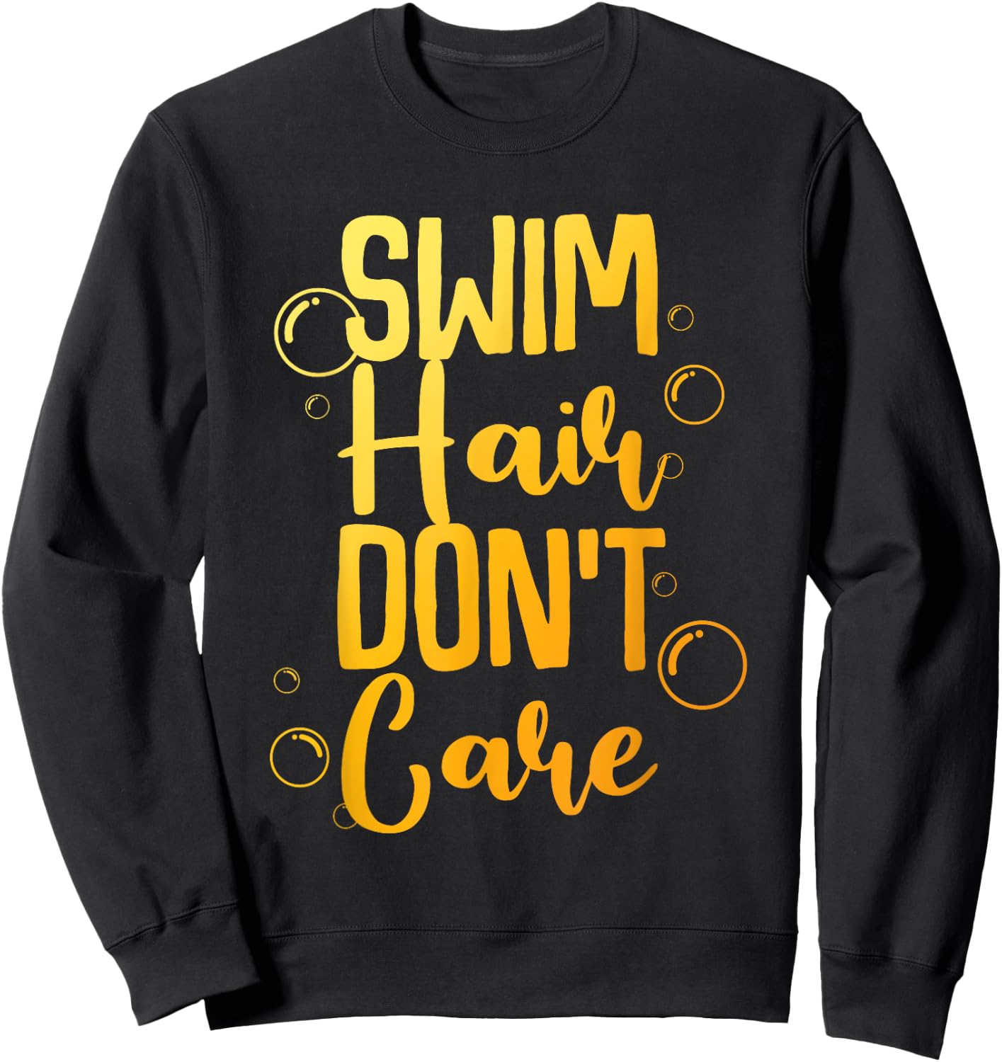 Funny Swimming Art Women Swimmer Swim Coach Swimming Sweatshirt - Sweatshirt | Black