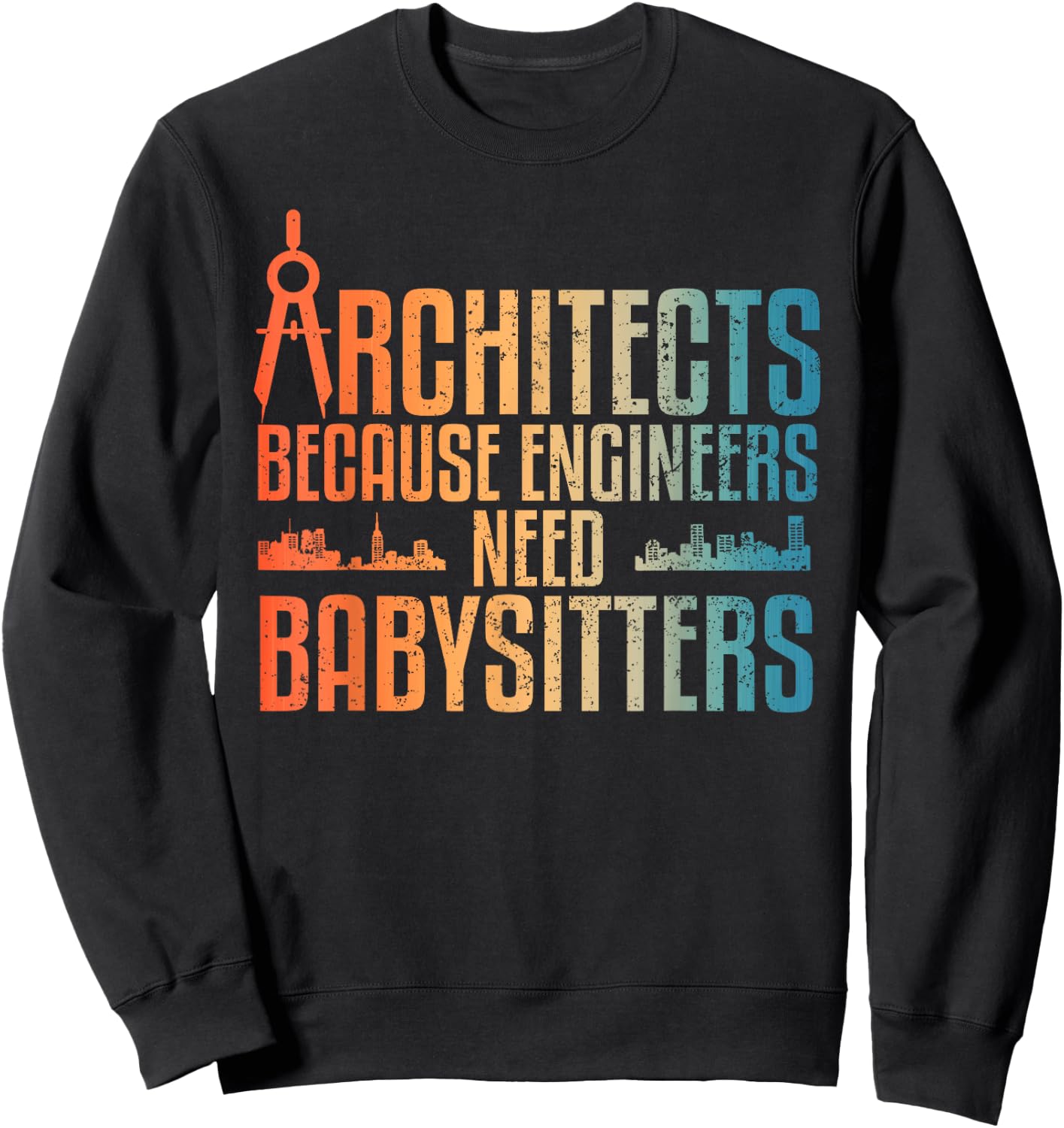 Funny Architect Art Women Architecture Gag Architect Sweatshirt - Sweatshirt | Black