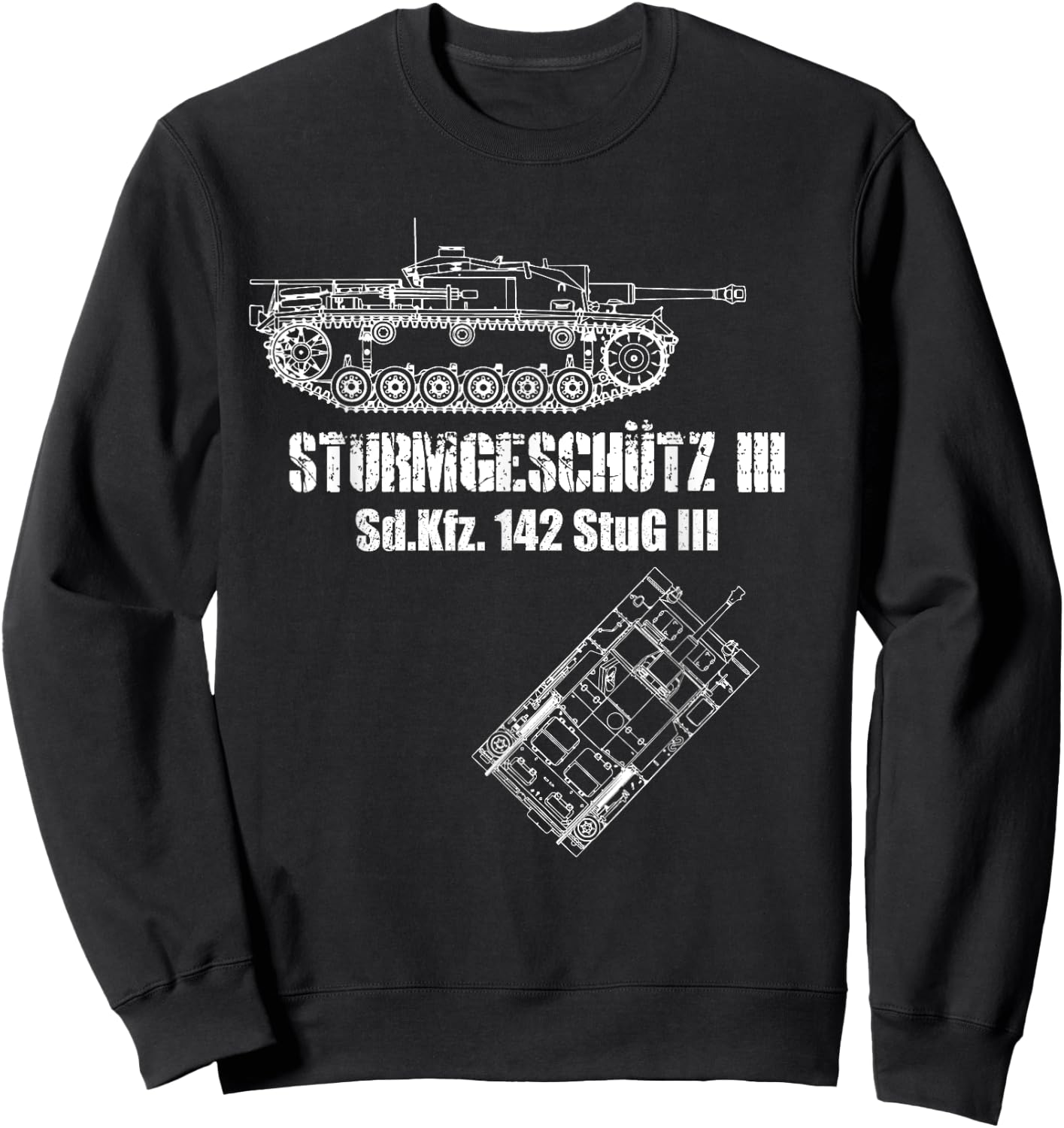 Sturmgeschutz III StuG 3 tank German Wehrmacht SdKfz 142 Sweatshirt - Sweatshirt | Black