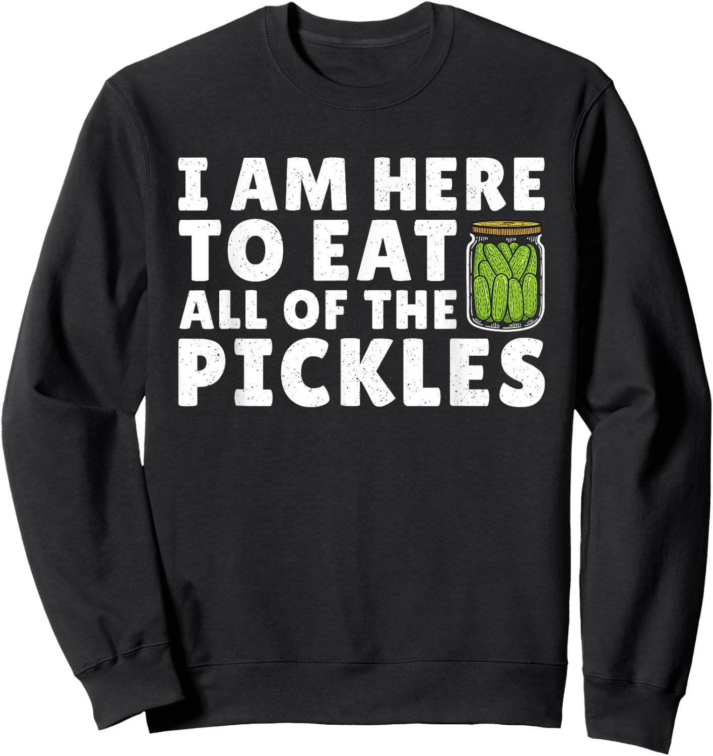 Best Pickle Design Women Kids Cucumber Pickle Lover Sweatshirt - Sweatshirt | Black