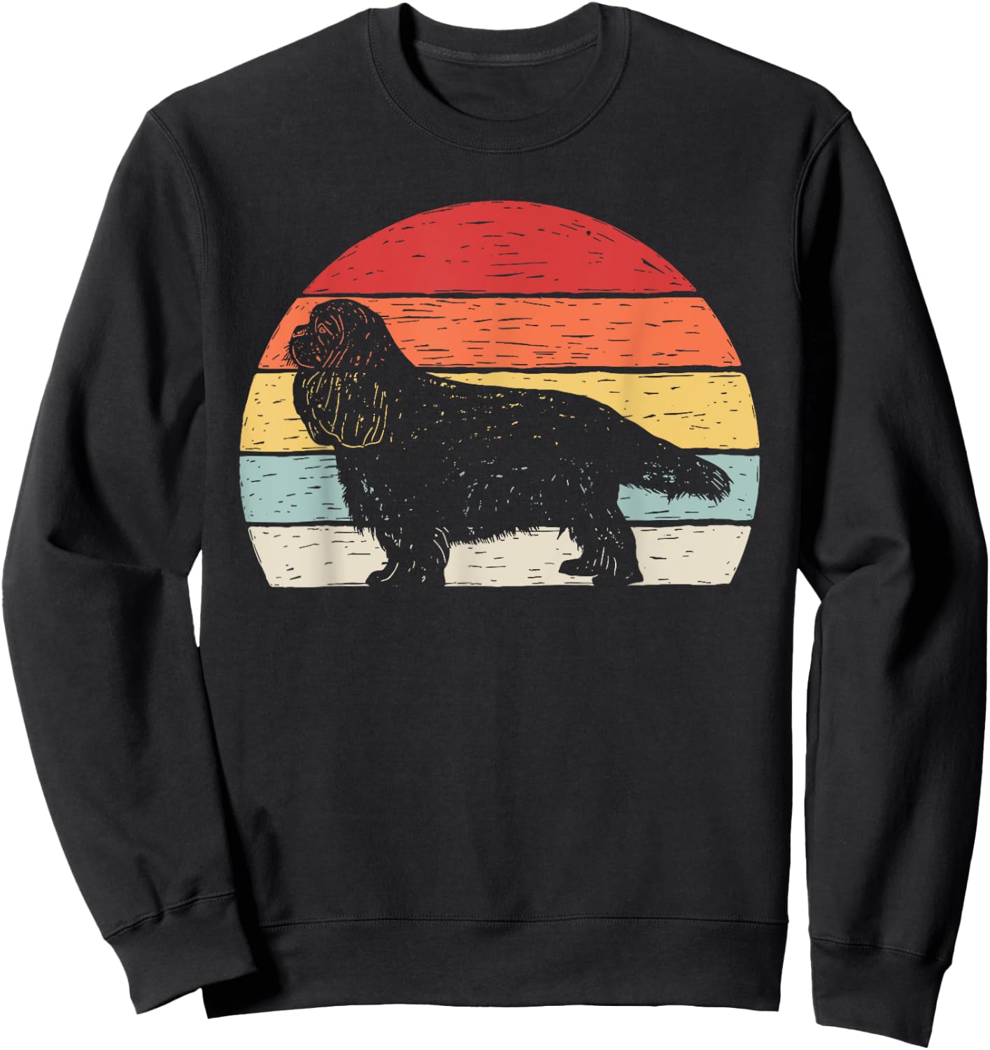 Vintage Retro Cavalier King Charles Spaniel Dog Breed Men Women Kids Sweatshirt - Sweatshirt | Black