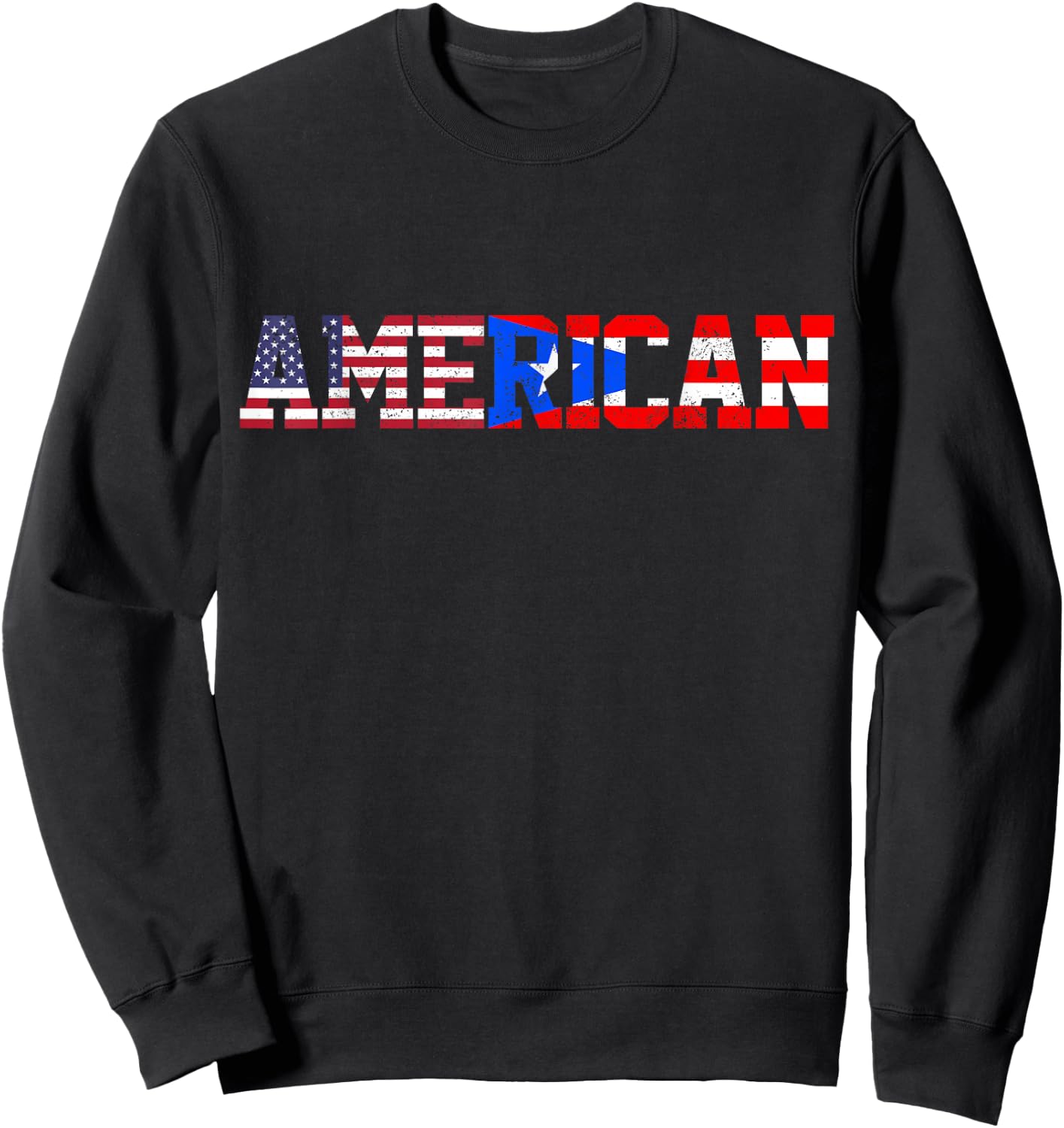Puerto Rico Pride Flag American Puerto Rican Pride Gift Sweatshirt - Sweatshirt | Black
