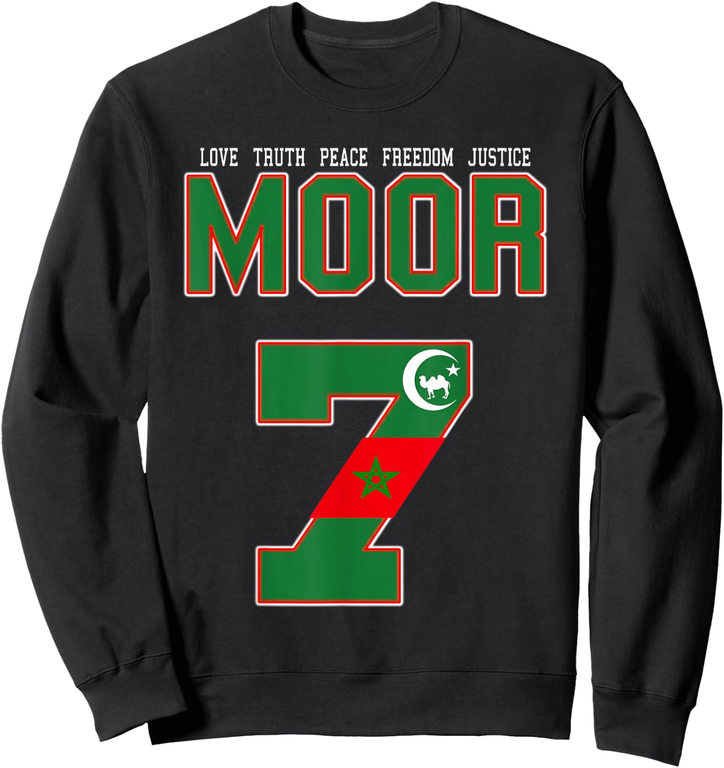 Moorish American 7 Sweatshirt - Sweatshirt | Black
