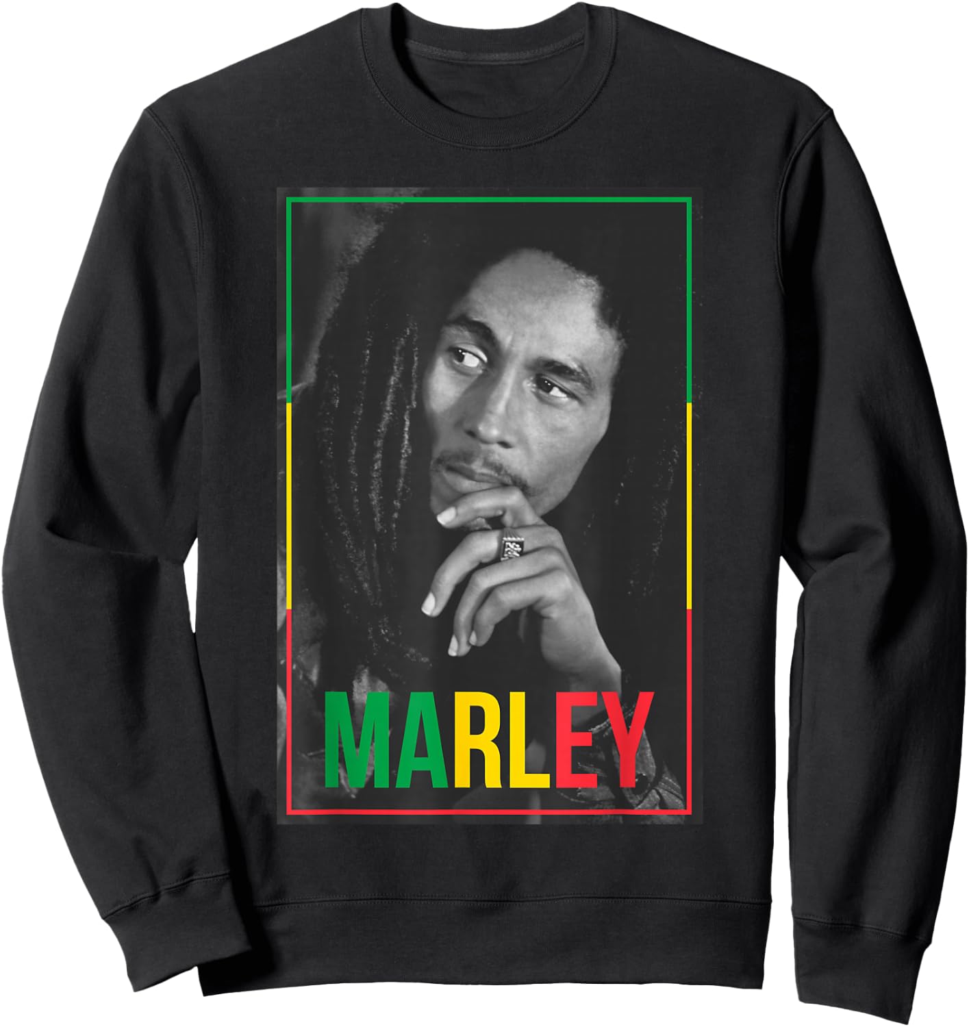 Official Bob Marley Photo White Small Sweatshirt - Sweatshirt | Black