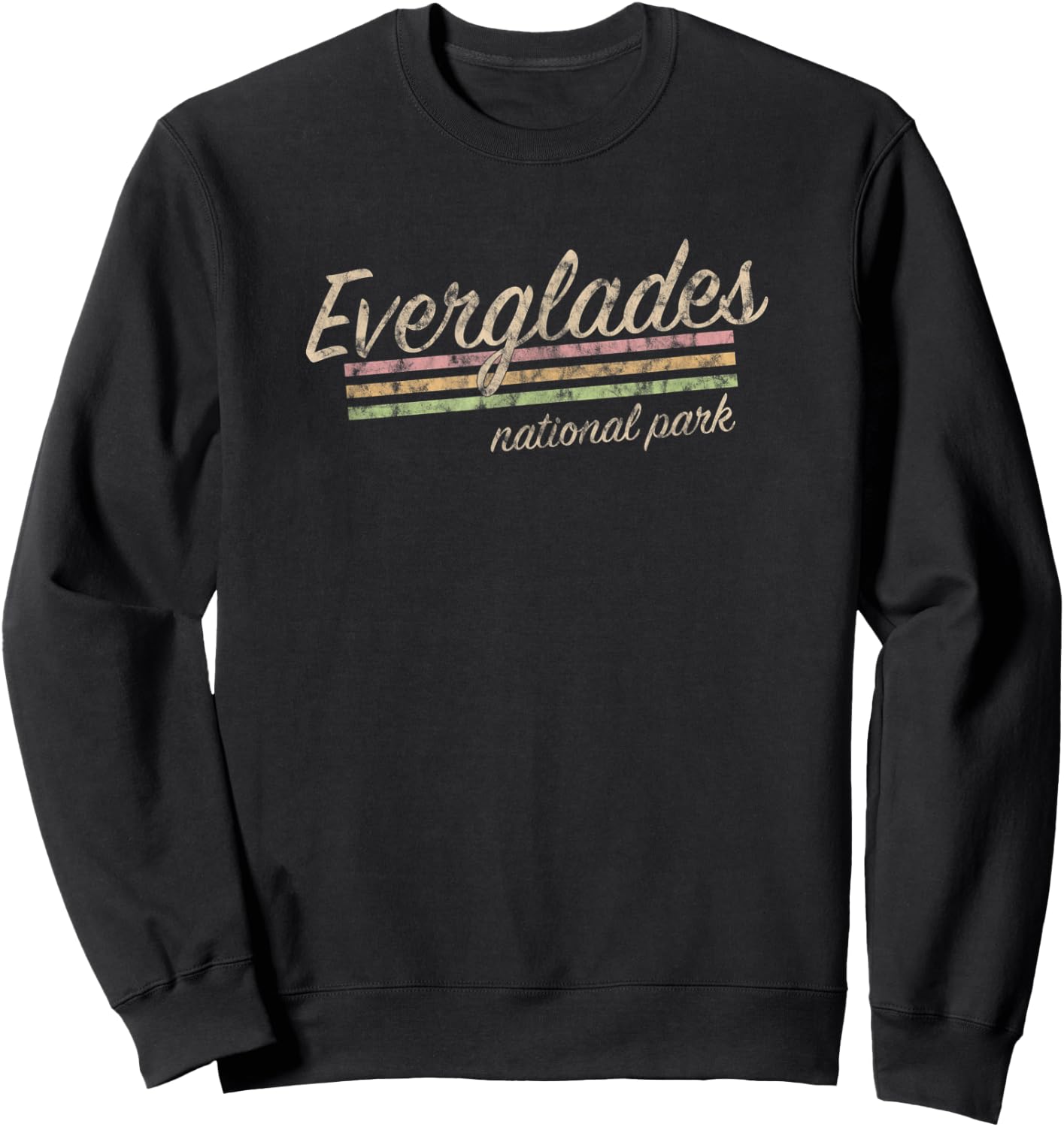 Everglades National Park Retro Vintage Sweatshirt - Sweatshirt | Black