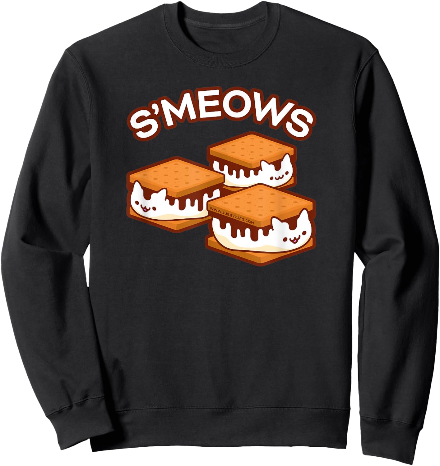 S'MEOWS - Cat S'Mores 3-Pack Men Women Kids Sweatshirt - Sweatshirt | Black