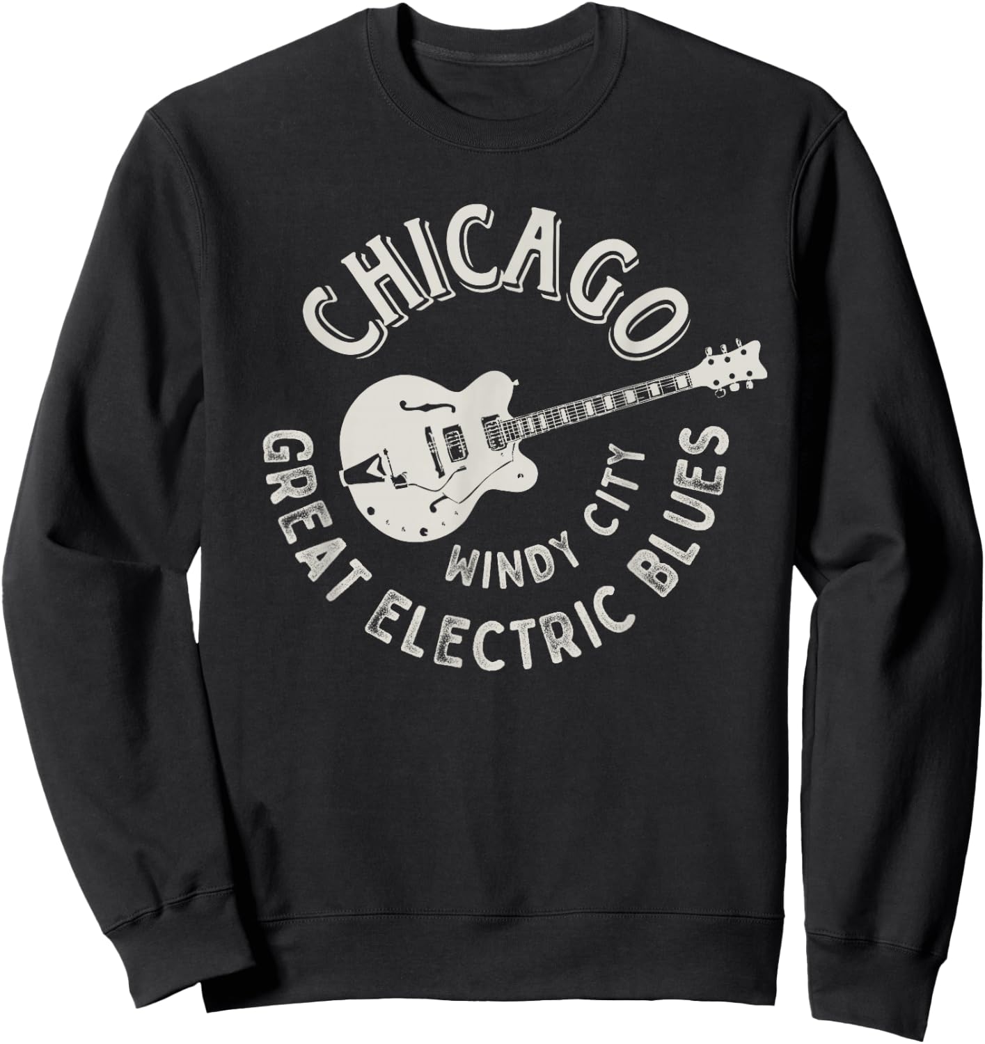 Chicago Electric Blues American Music Vintage Sweatshirt - Sweatshirt | Black