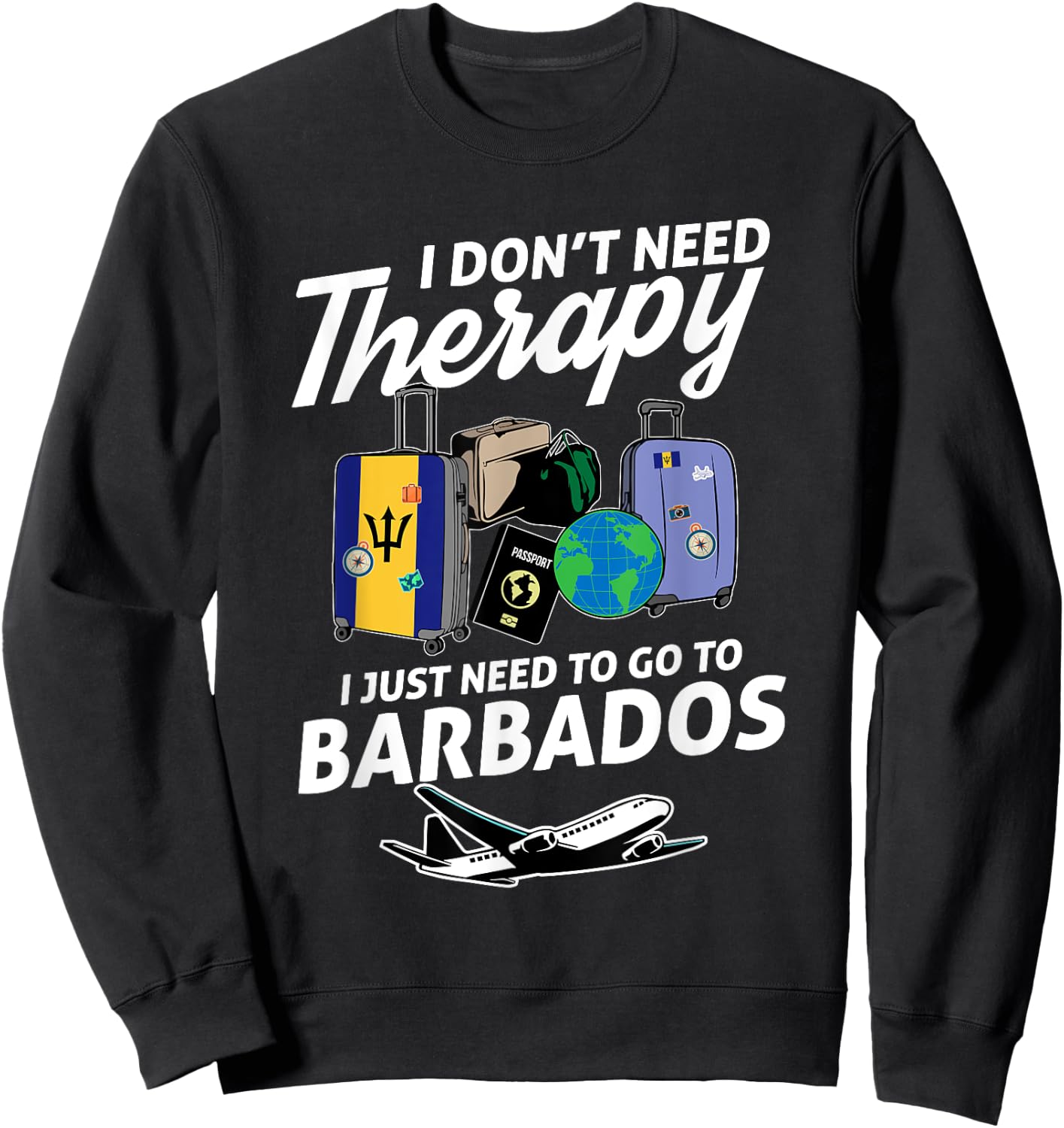 Barbados Flag I Barbados Flag I Vacation Barbados Sweatshirt - Sweatshirt | Black