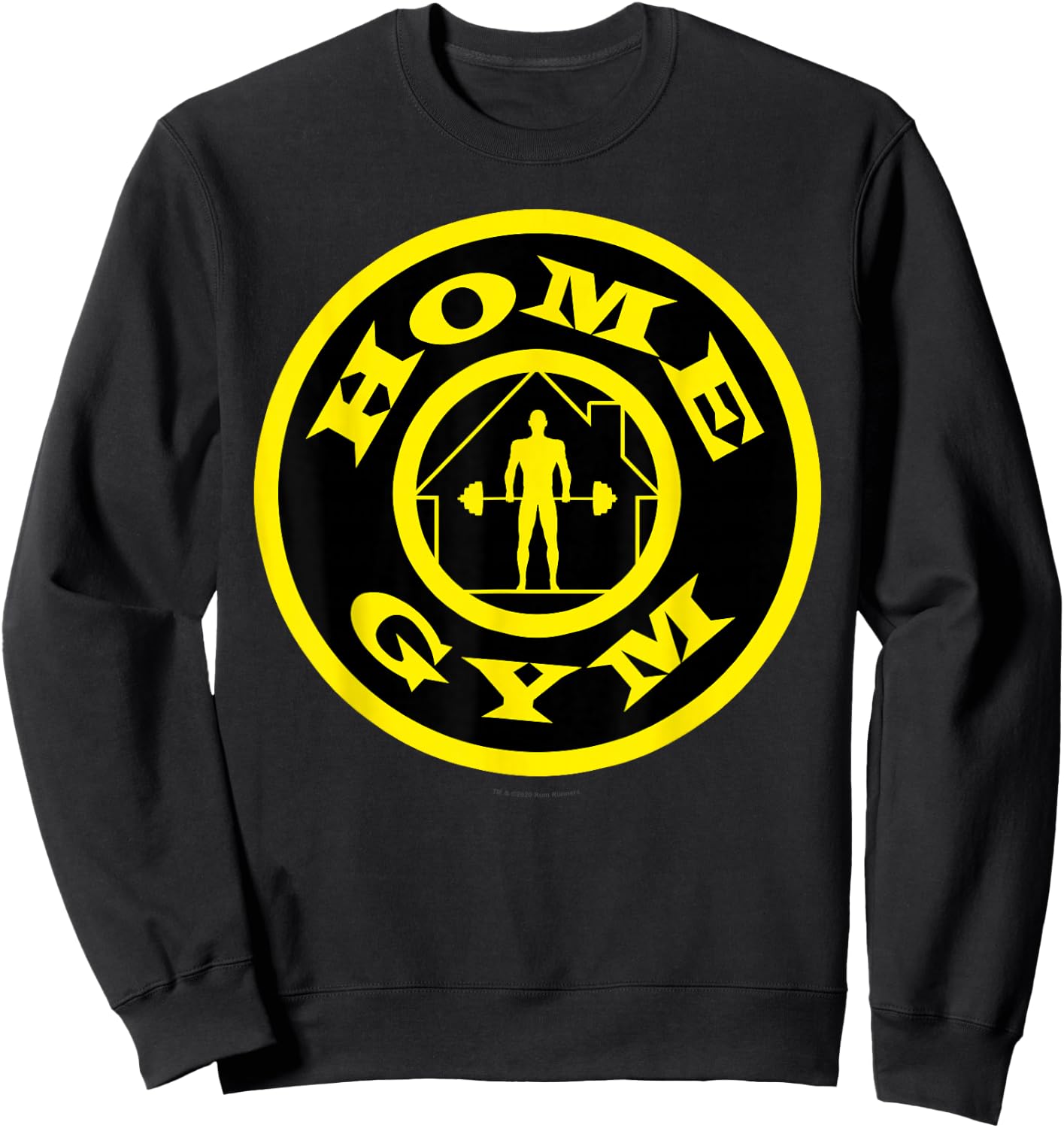 Home Gym Gold's Bodybuilding Weightlifting Fitness Parody Sweatshirt - Sweatshirt | Black