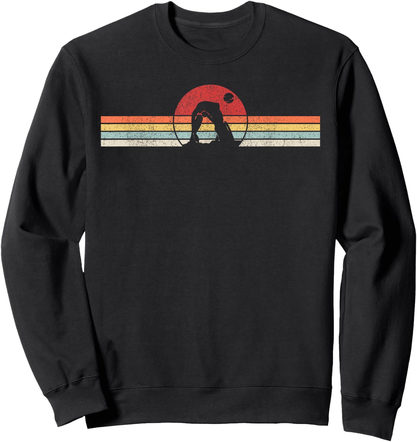 Vintage Retro Arches National Park Vintage Delicate Arch Sweatshirt - Sweatshirt | Black