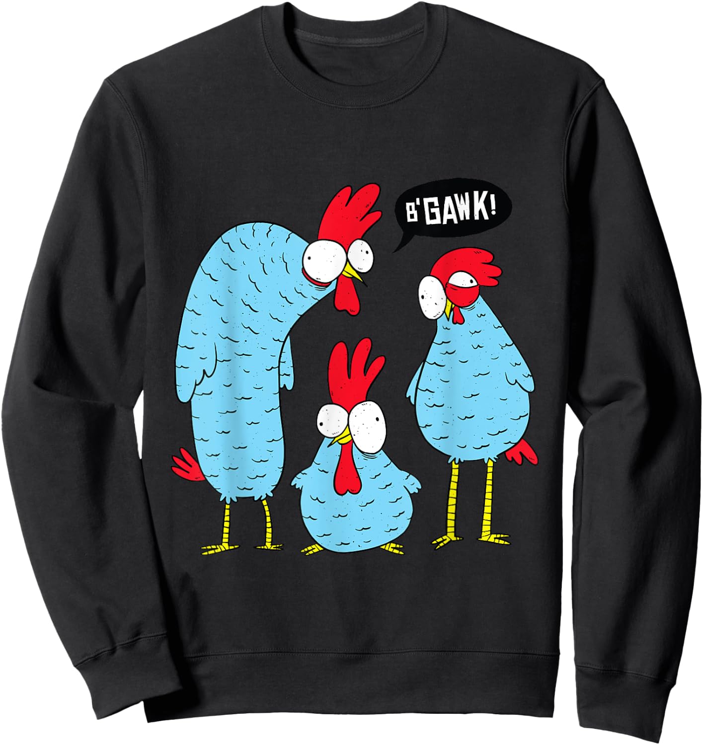 Crazy Funny Chickens - Loves Chickens Sweatshirt - Sweatshirt | Black