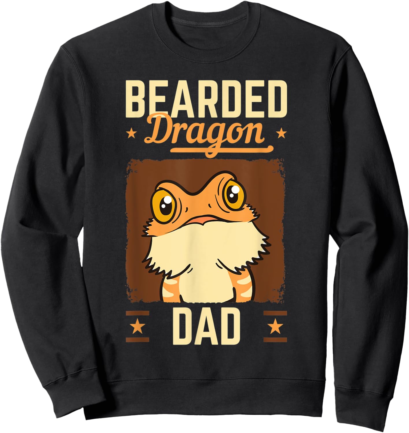 Bearded Dragon Dad Gecko Lizard Owner Reptile Lover Gift Sweatshirt - Sweatshirt | Black