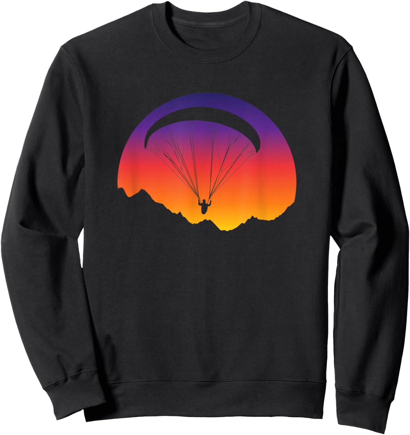 Paragliding Paragliding Paragliding Sweatshirt - Sweatshirt | Black