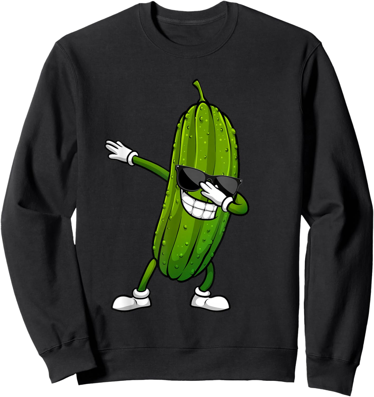 Funny Pickle Design Women Dill Pickle Dabbing Pickle Sweatshirt - Sweatshirt | Black