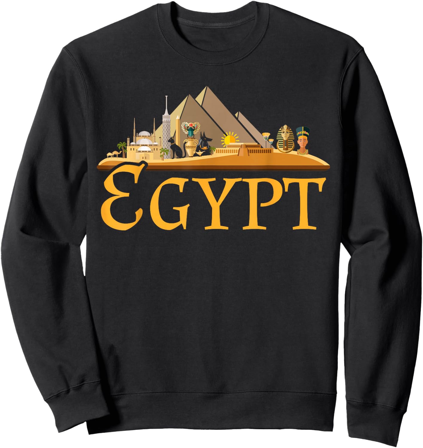 Pyramids Egypt Sweatshirt - Sweatshirt | Black