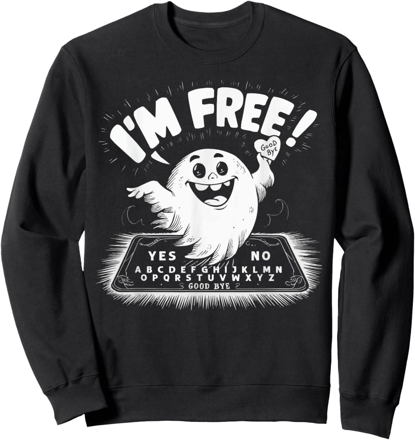 Ouija Board Paranormal Spirit Board Trick Or Treat Halloween Sweatshirt - Sweatshirt | Black