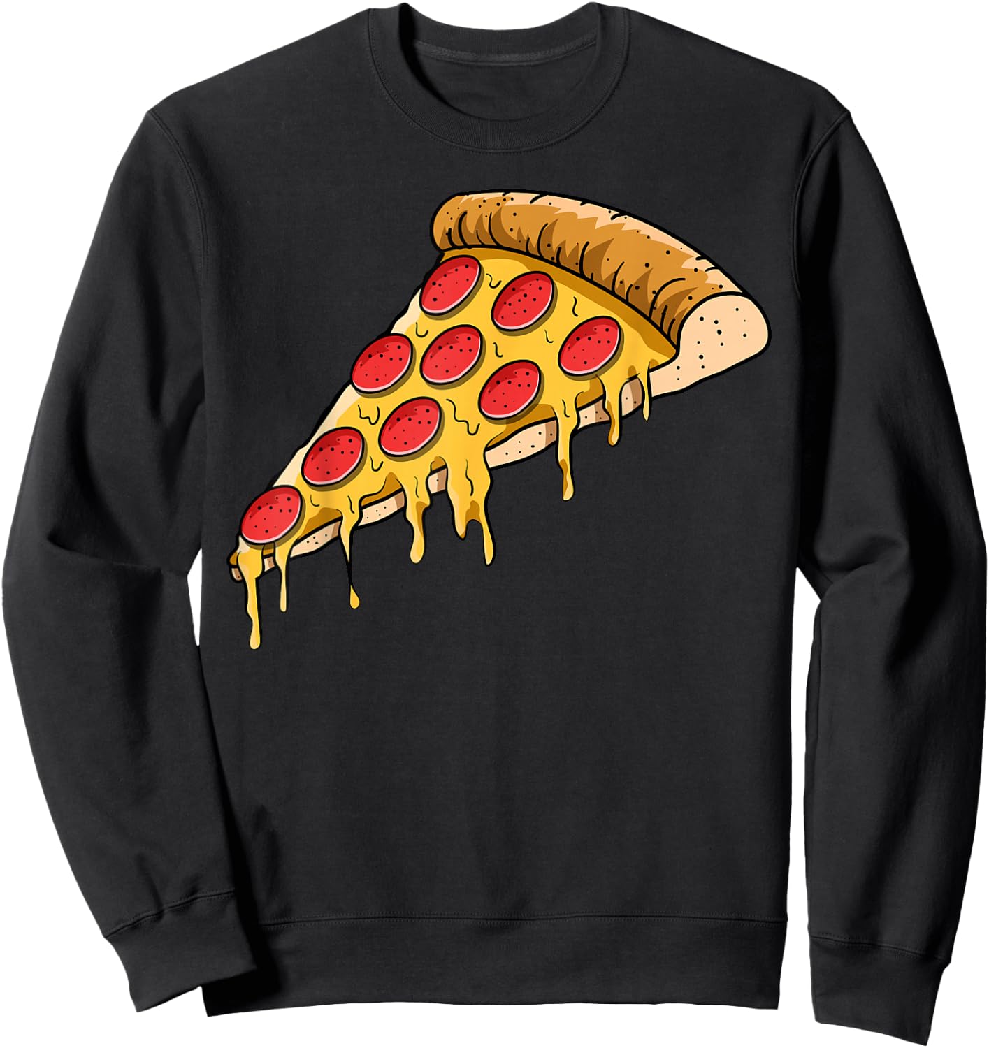 Pizza Slice Crust Neapolitan Deep-Dish Pizzeria Pizzaiolo Sweatshirt - Sweatshirt | Black