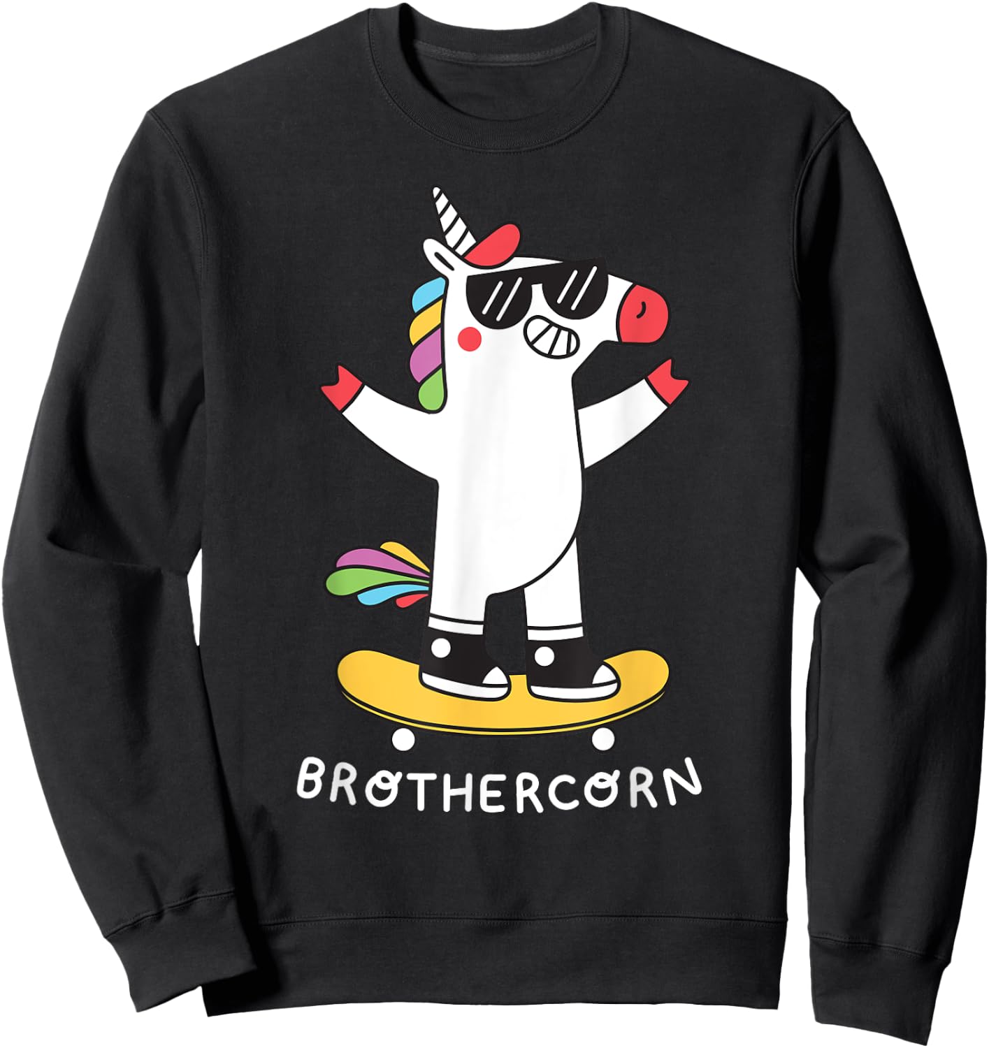 Magic Unicorn Brothercorn Family Brother Sweatshirt - Sweatshirt | Black