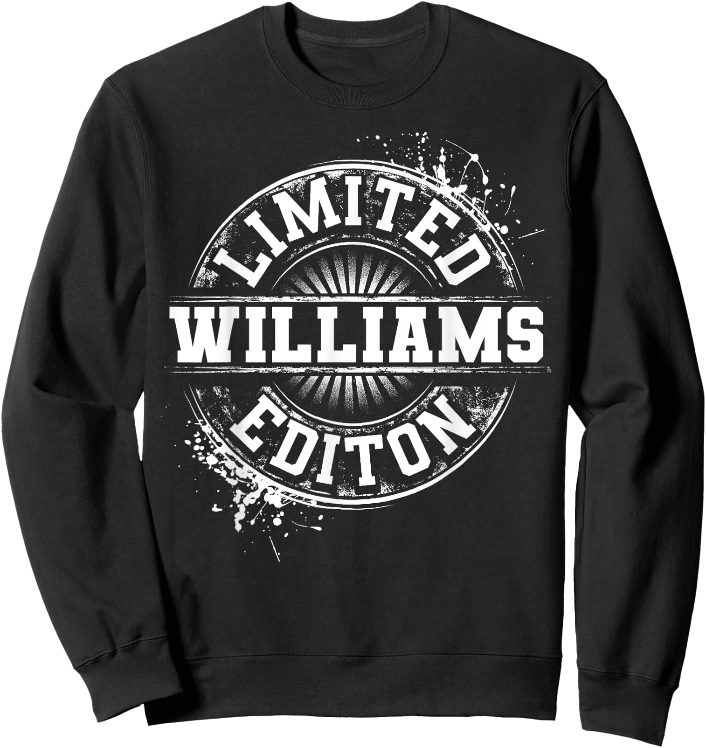 WILLIAMS Funny Surname Family Tree Birthday Reunion Gift Sweatshirt - Sweatshirt | Black