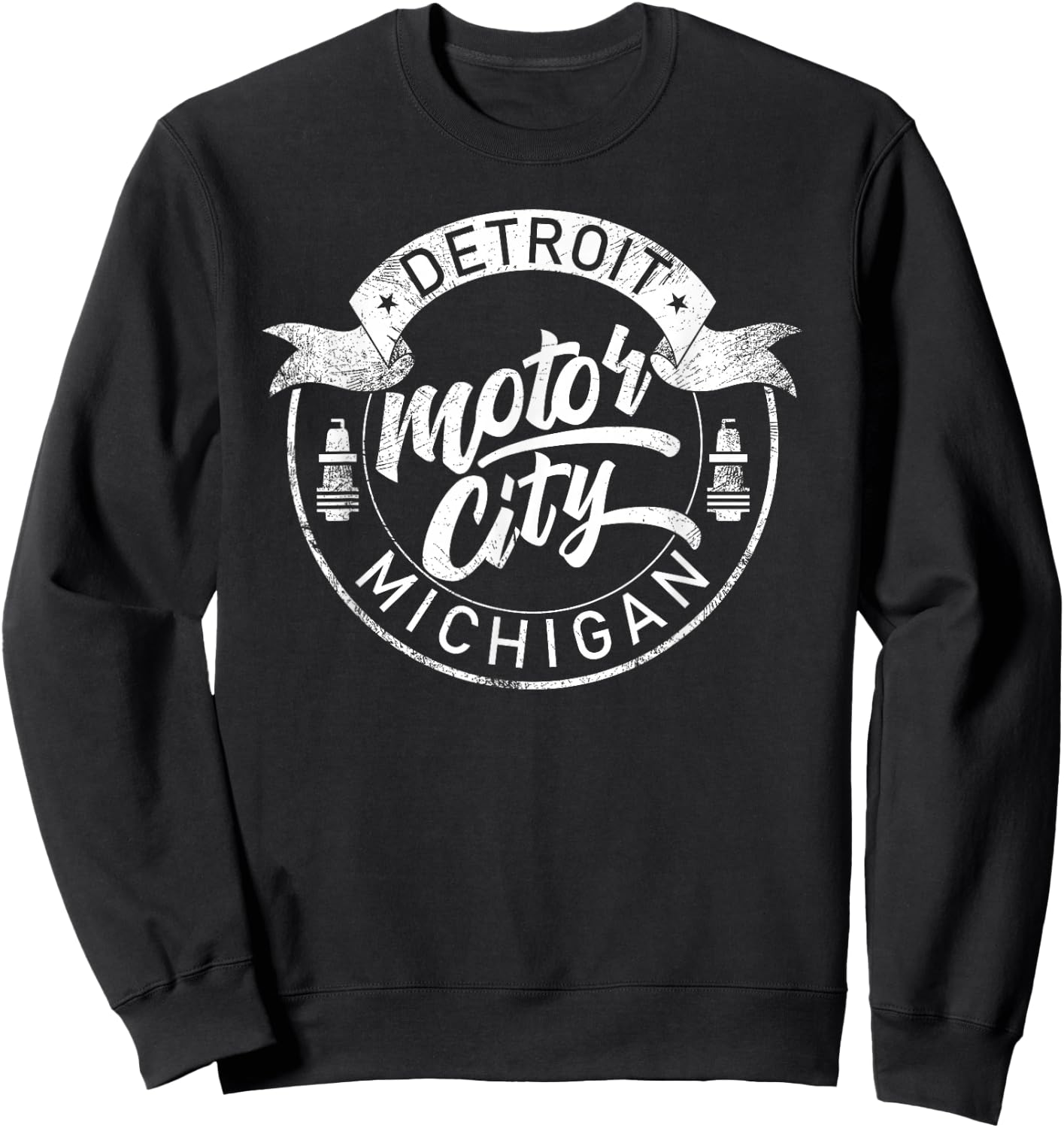 Classic Detroit Motor City Michigan Michiganians Pride Gift Sweatshirt - Sweatshirt | Black
