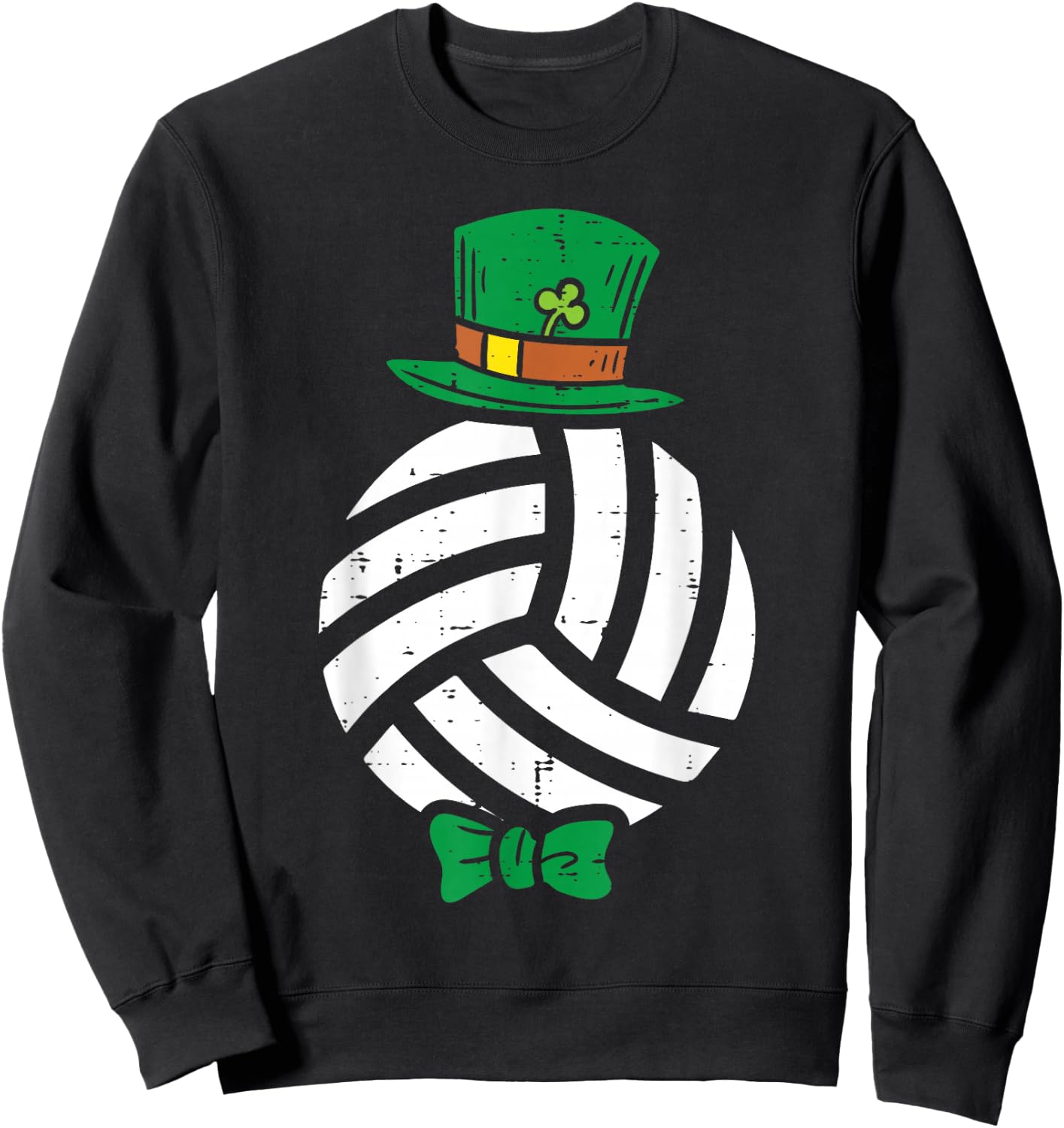 Leprechaun Volleyball St Patricks Day Sports Player Gift Sweatshirt - Sweatshirt | Black