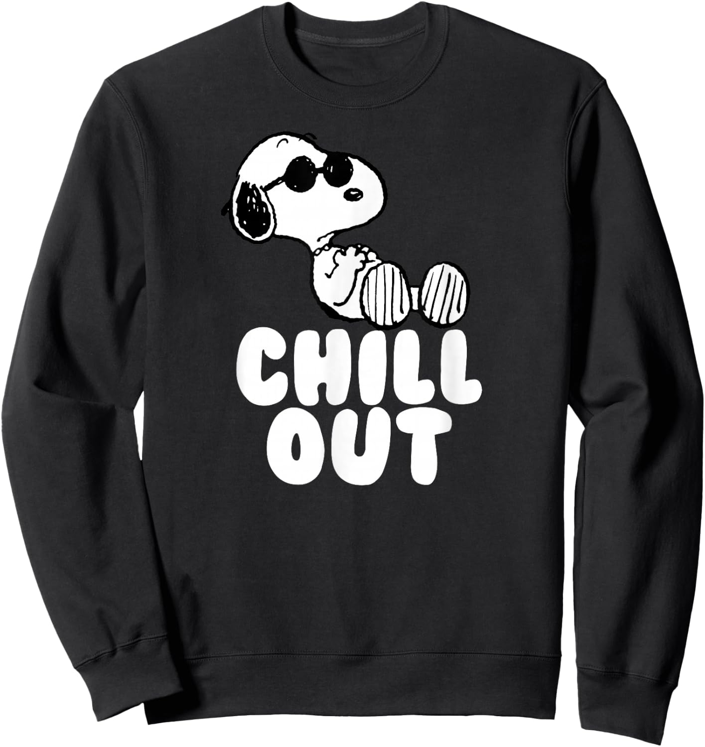 Peanuts Classic Fit - Chill Out Snoopy Graphic in Blue Sweatshirt - Sweatshirt | Black