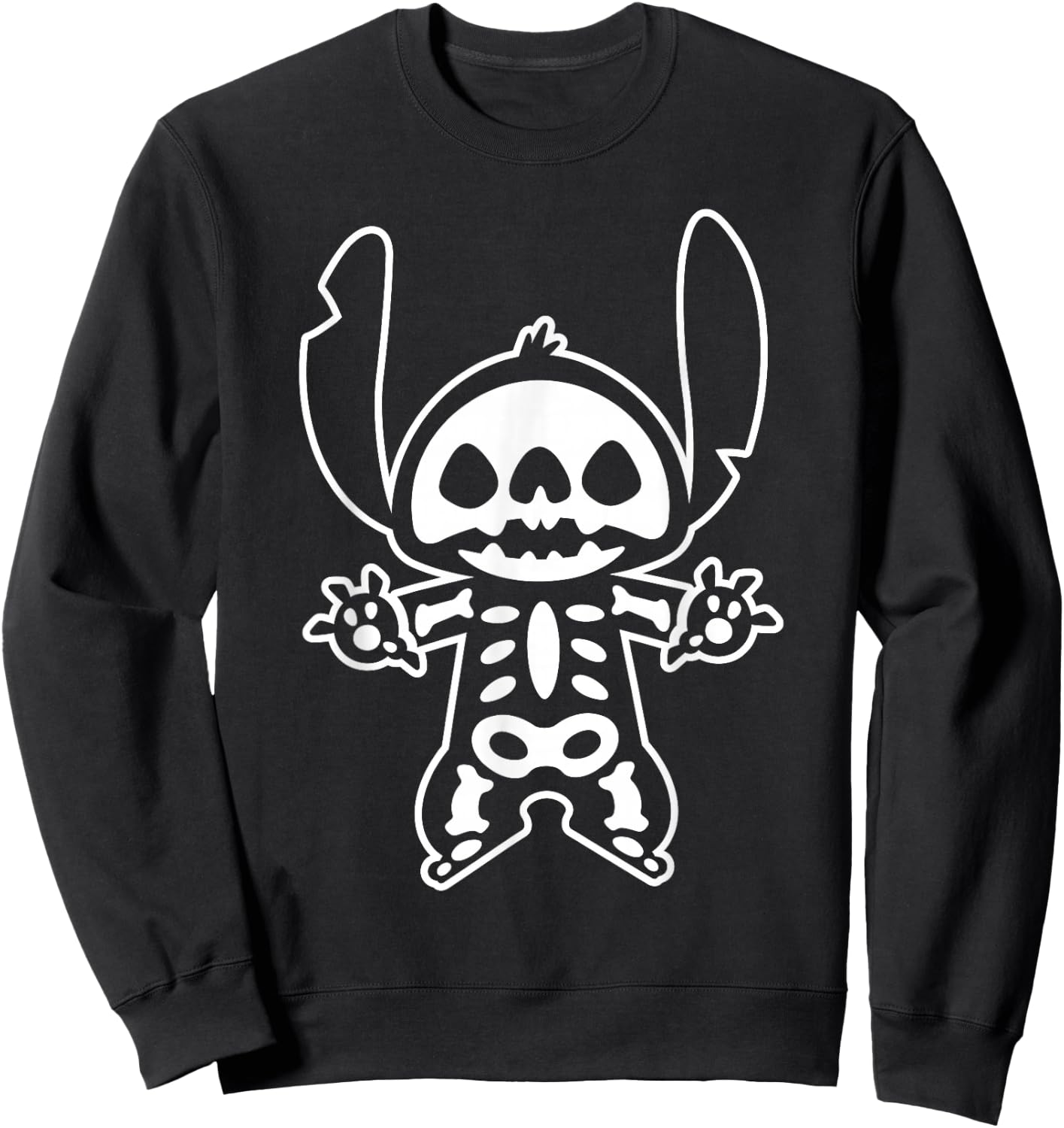 Disney Stitch Halloween Skeleton Sweatshirt - Sweatshirt | Black