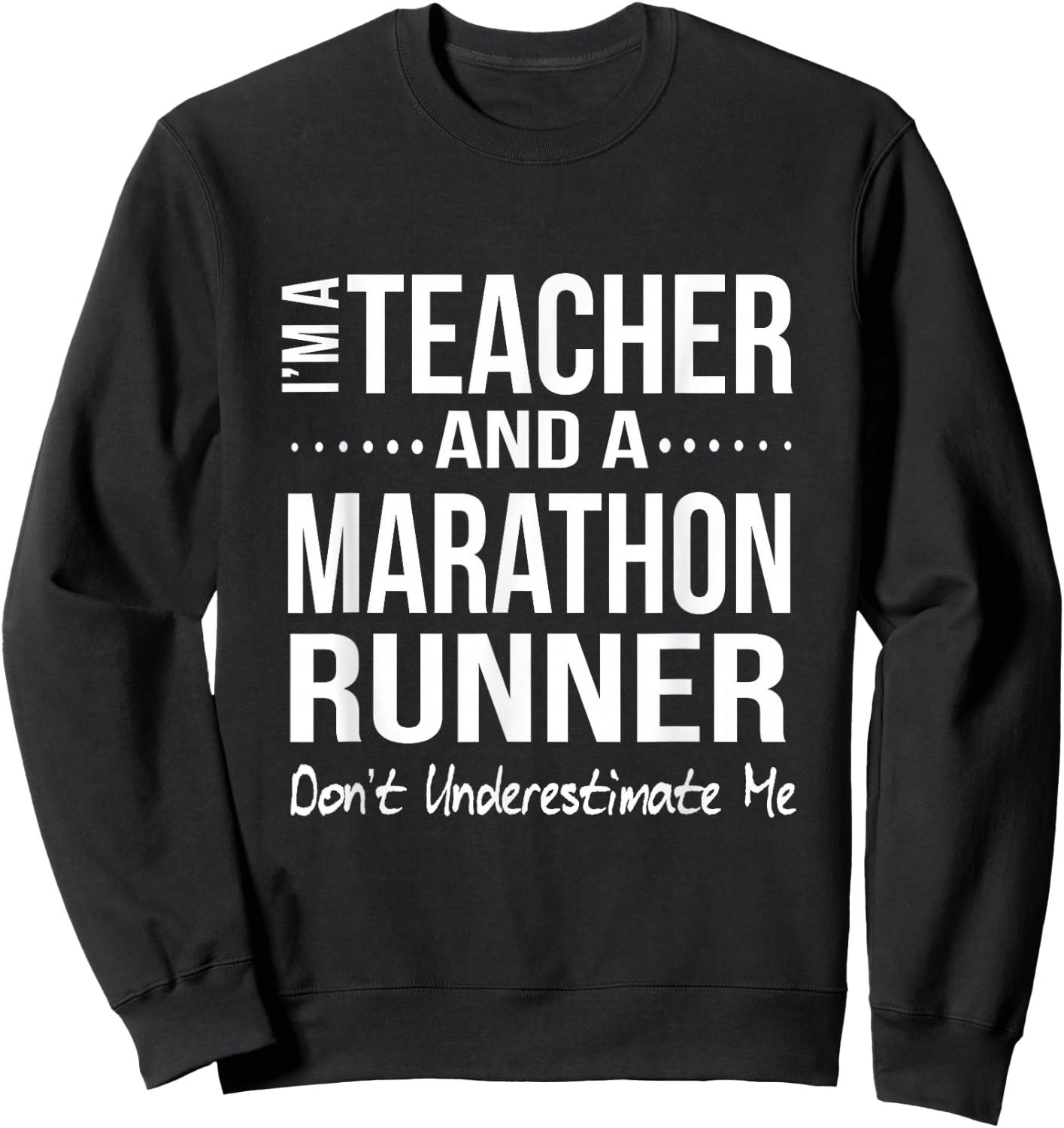 Teacher Half Marathon Funny Running High School Runner Sweatshirt - Sweatshirt | Black