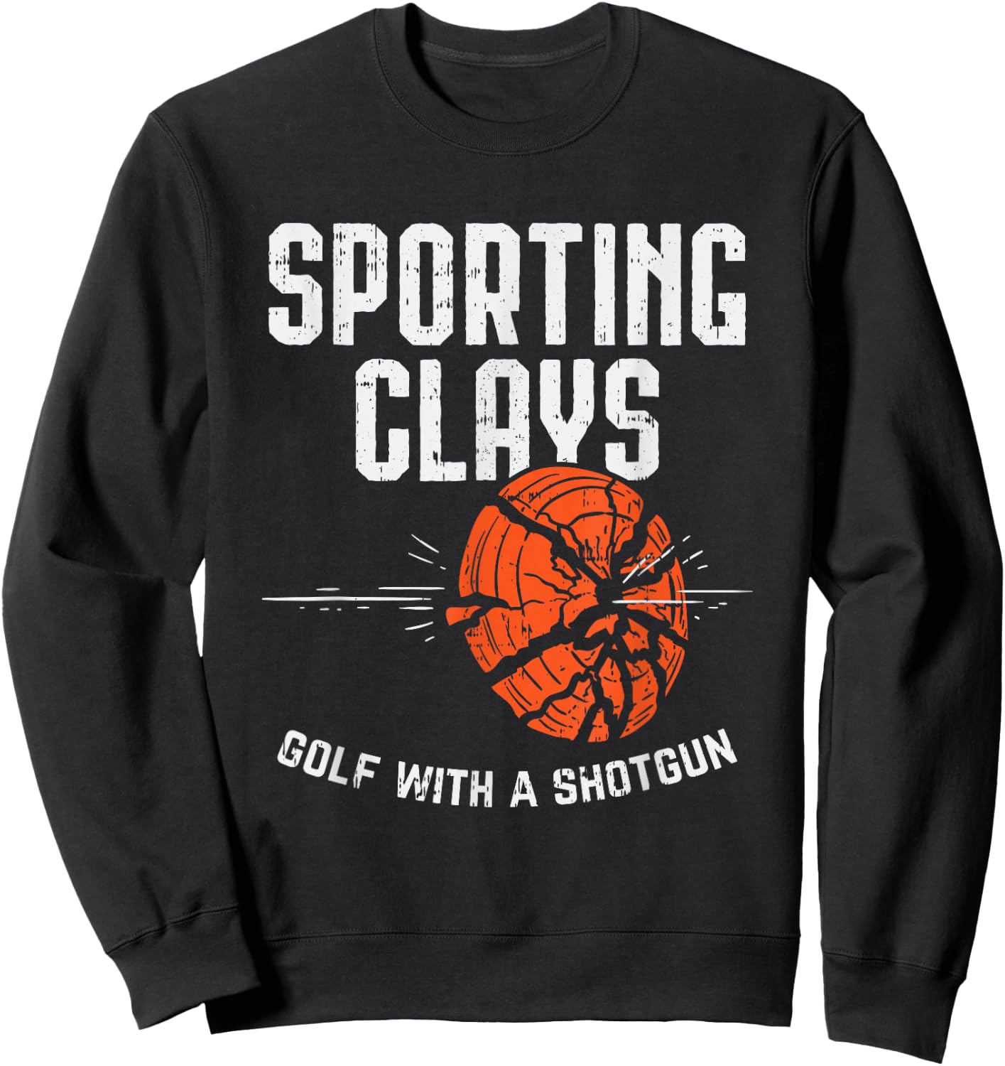 Sporting Clays Golf With A Shotgun for Clay Shooting Sweatshirt - Sweatshirt | Black