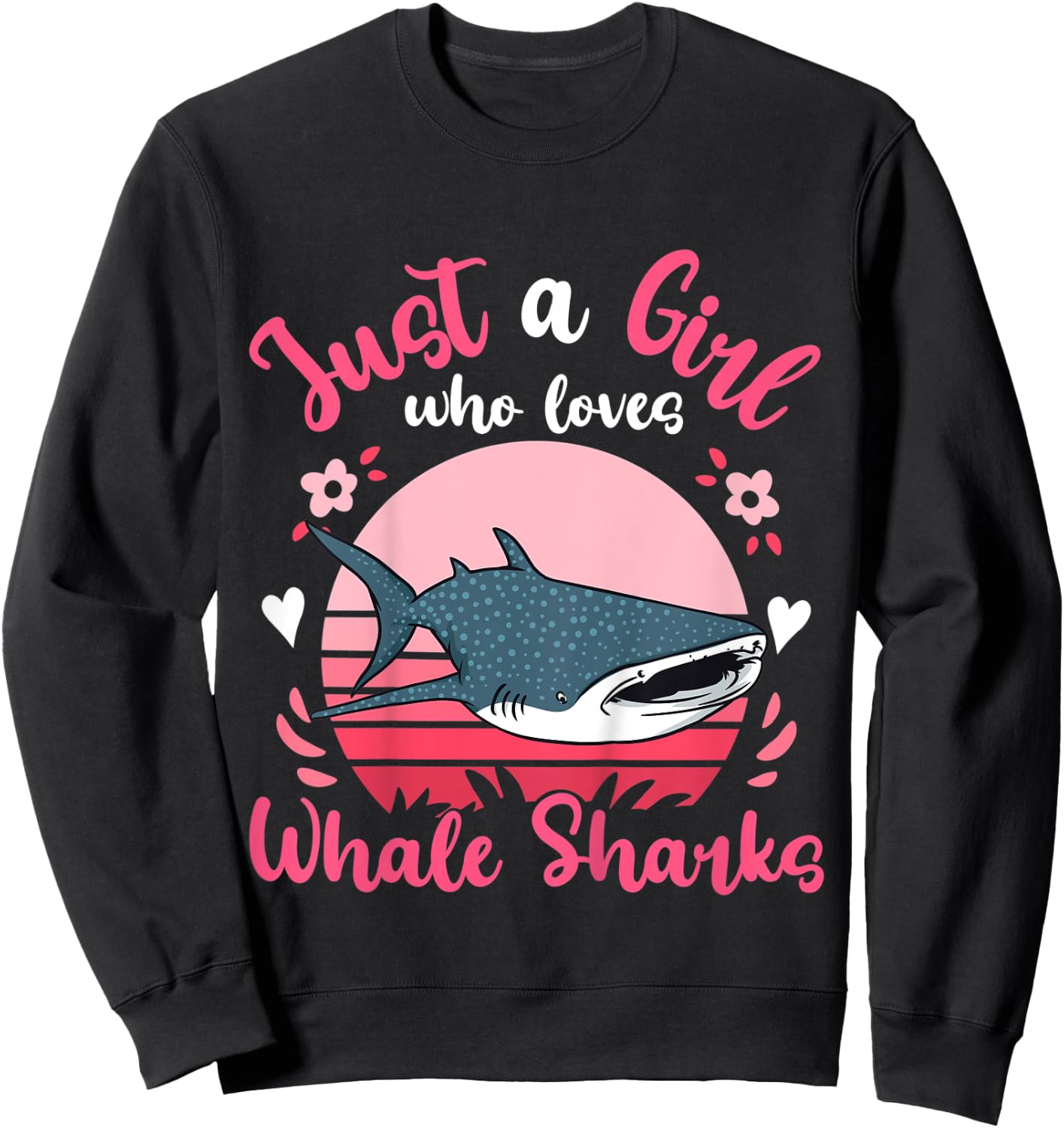 Kids Whale Shark Just a Girl Who Loves Whale Sharks Sweatshirt - Sweatshirt | Black