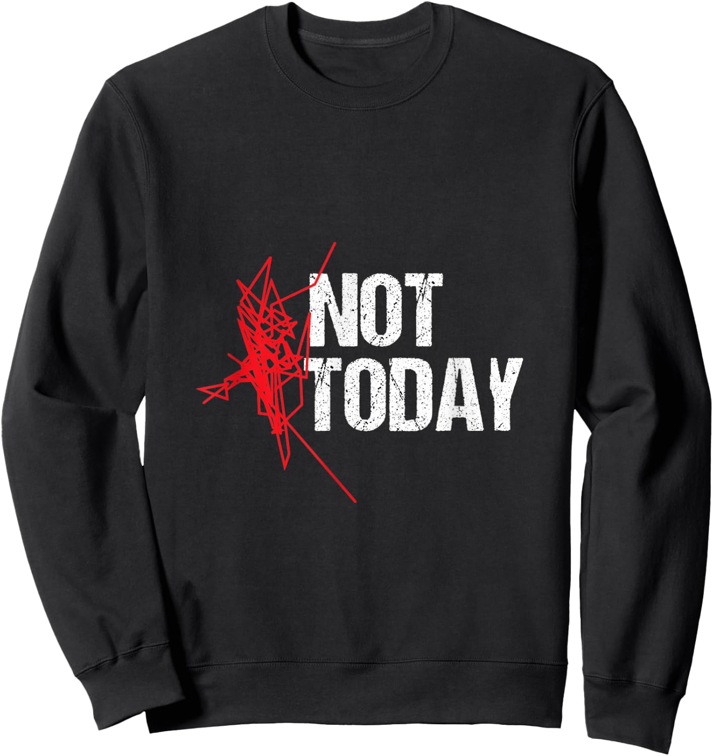 Not Today - Runner GPS Design by NTMF Sweatshirt - Sweatshirt | Black