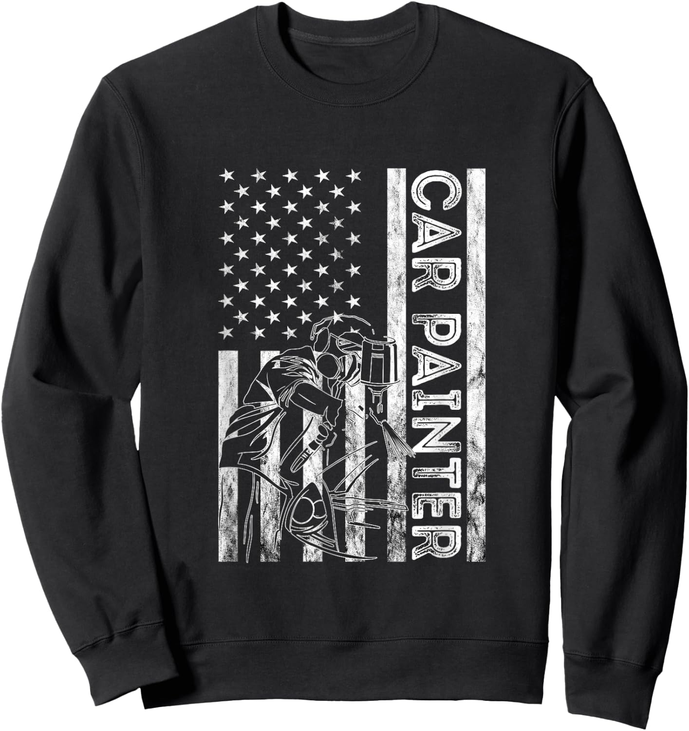 Auto Body Painter America Autobody Technician Car Painter Sweatshirt - Sweatshirt | Black