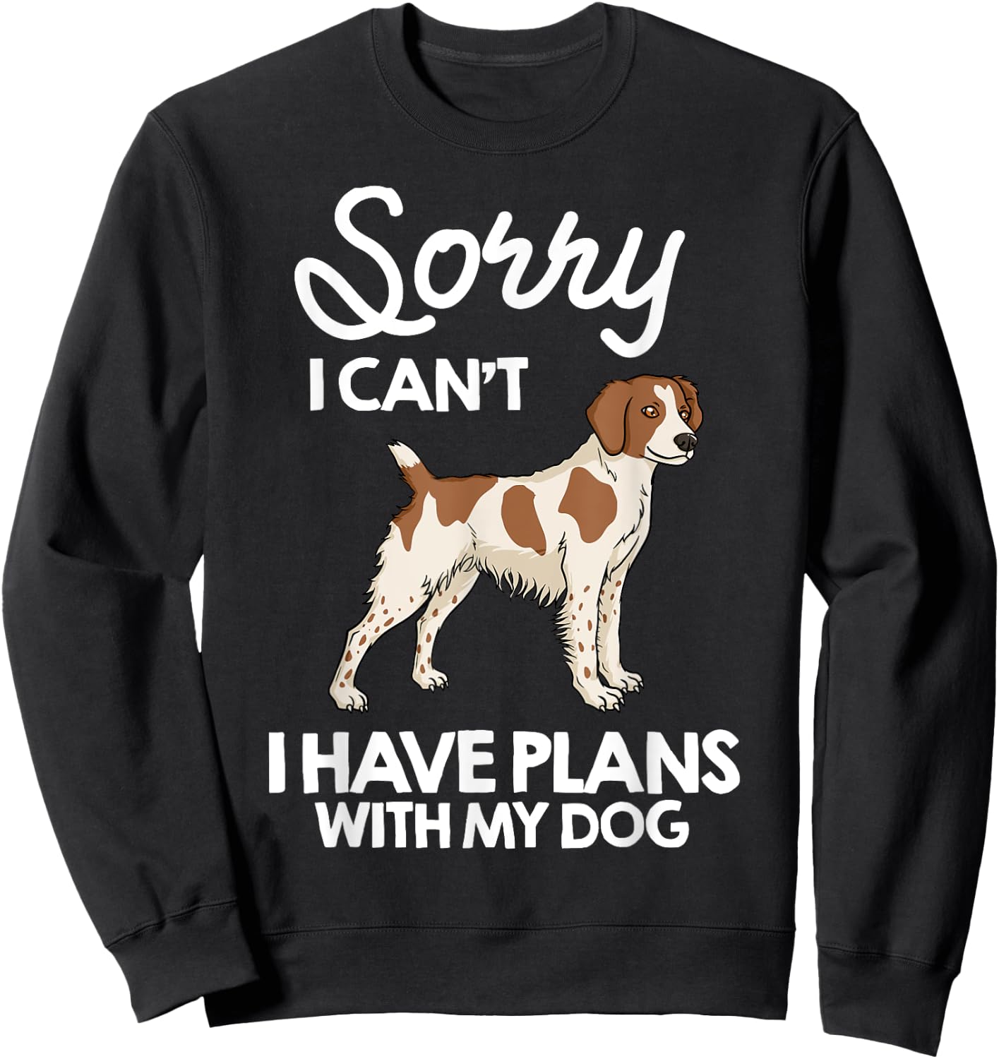 French Brittany Spaniel Puppies Owner Lover Sweatshirt - Sweatshirt | Black