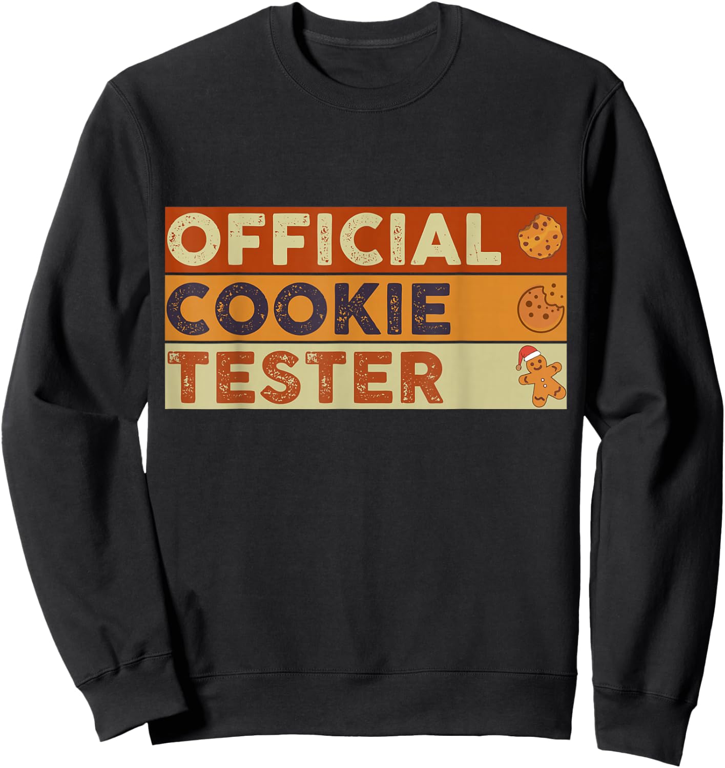 Official Cookie Tester Funny Christmas Cookie Baking Sweatshirt - Sweatshirt | Black