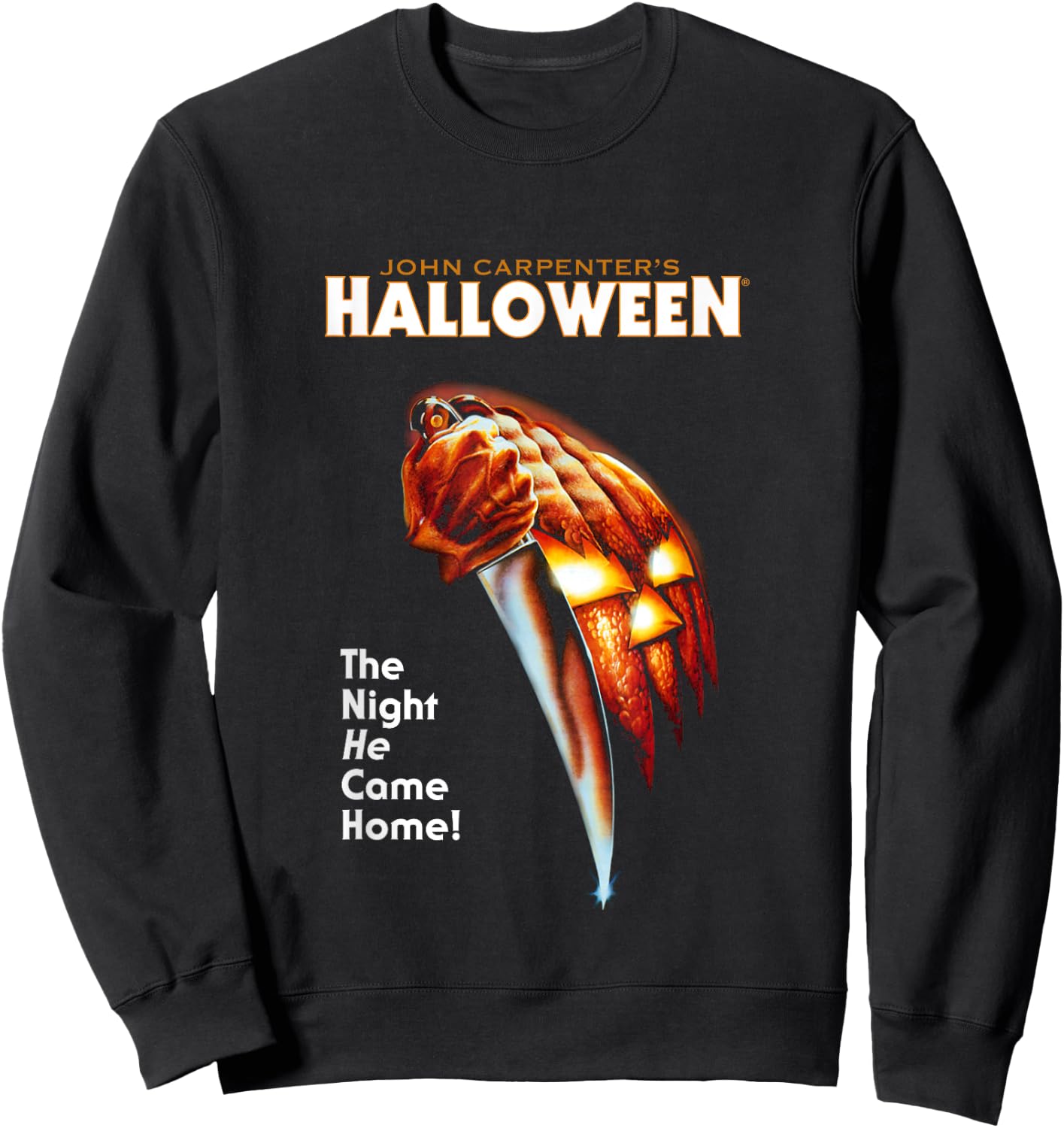 Halloween Pumpkin The Night He Came Home Sweatshirt - Sweatshirt | Black