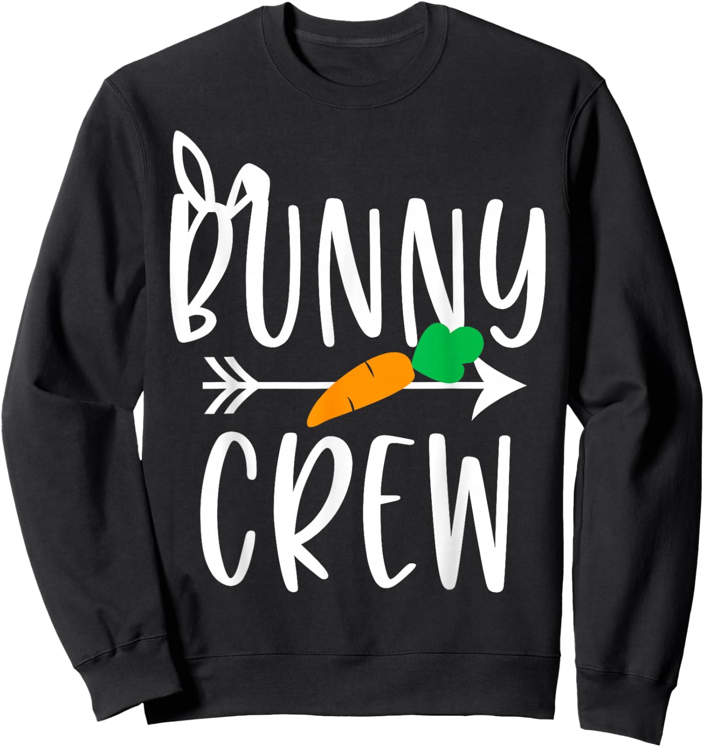 Bunny Crew Easter Cousin Crew Matching Family Outfit Funny Sweatshirt - Sweatshirt | Black