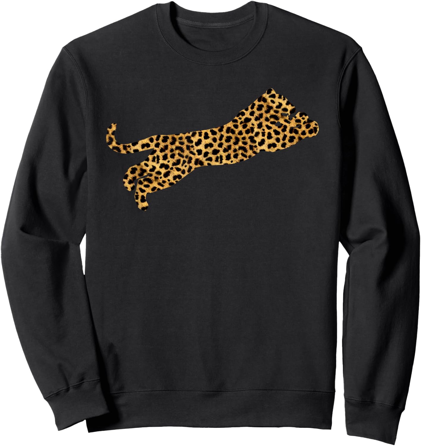 Cougar Leopard Print Puma Panther Animal Lover Women Gift Sweatshirt - Sweatshirt | Black