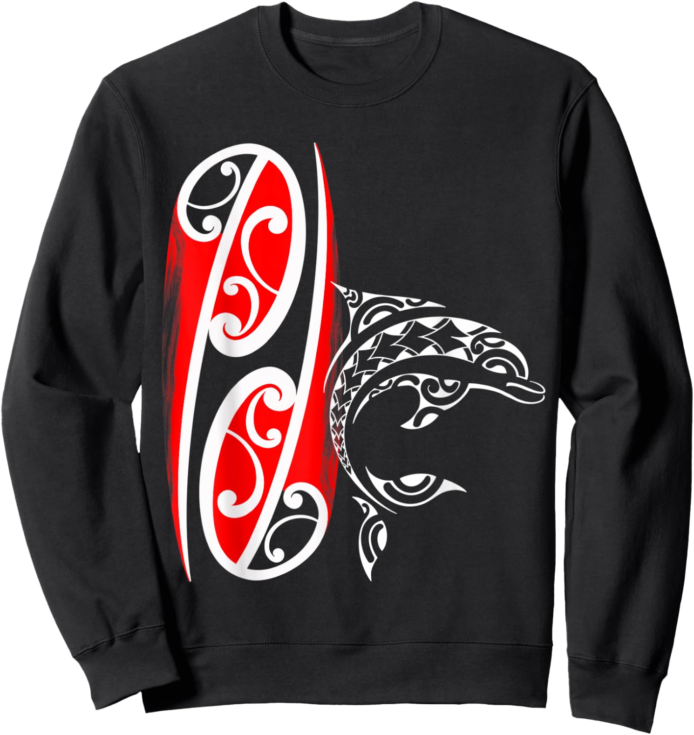 Maori dolphin Sweatshirt - Sweatshirt | Black