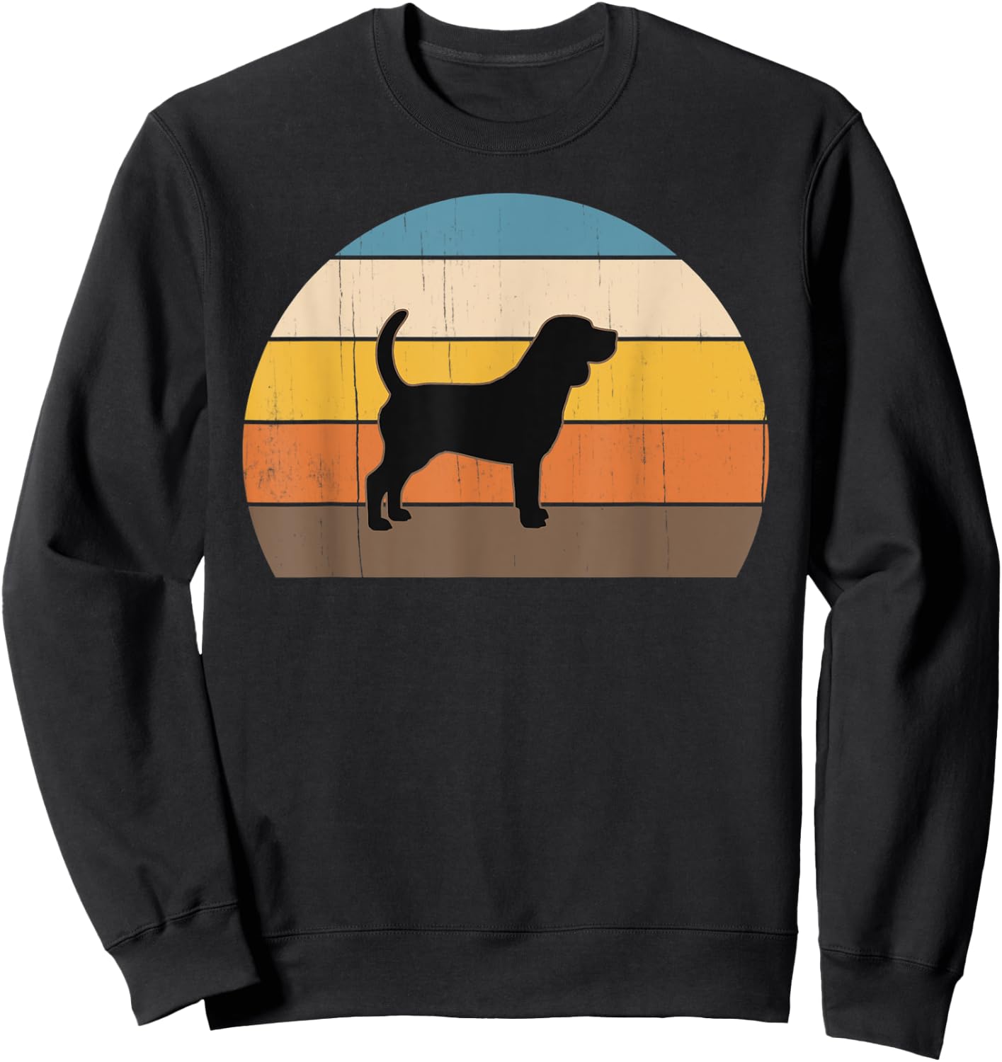 Cool Retro Sunset Beagles - Great Beagle Owner / Lover Sweatshirt - Sweatshirt | Black