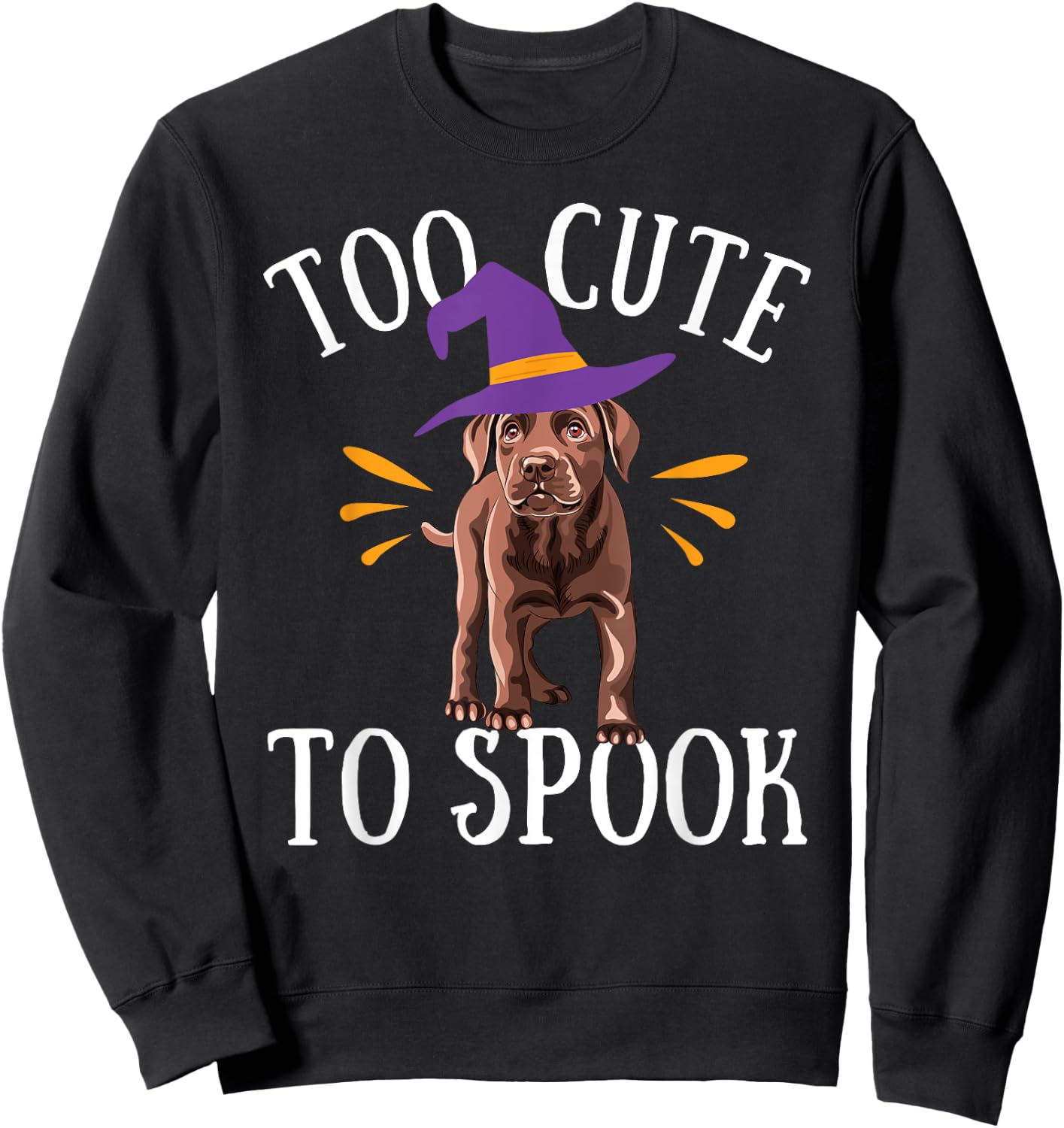 Chocolate Lab Cute Funny Halloween Dog Costume Labrador Men Women Kids Sweatshirt - Sweatshirt | Black