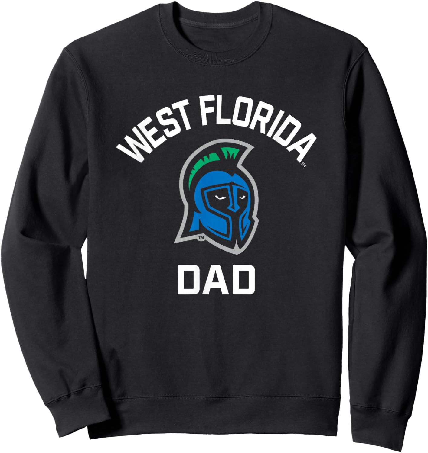 University of West Florida UWF Argonauts Arched Dad Sweatshirt - Sweatshirt | Black