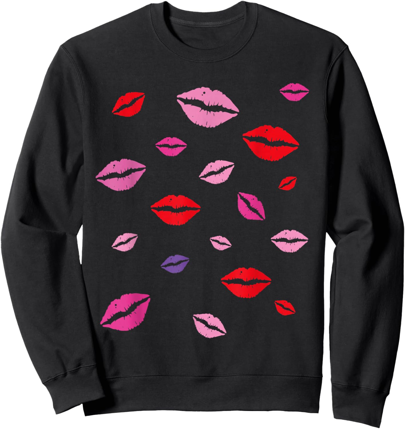 Kisses Painted Lips. Sweatshirt - Sweatshirt | Black