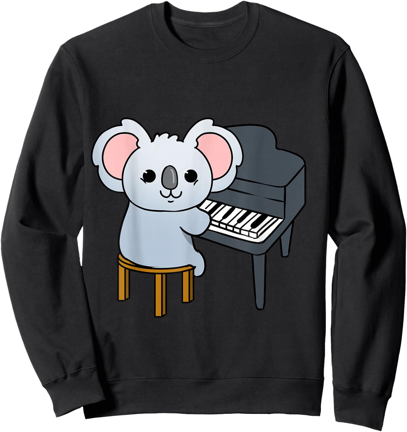 Koala Playing Piano Sweatshirt - Sweatshirt | Black