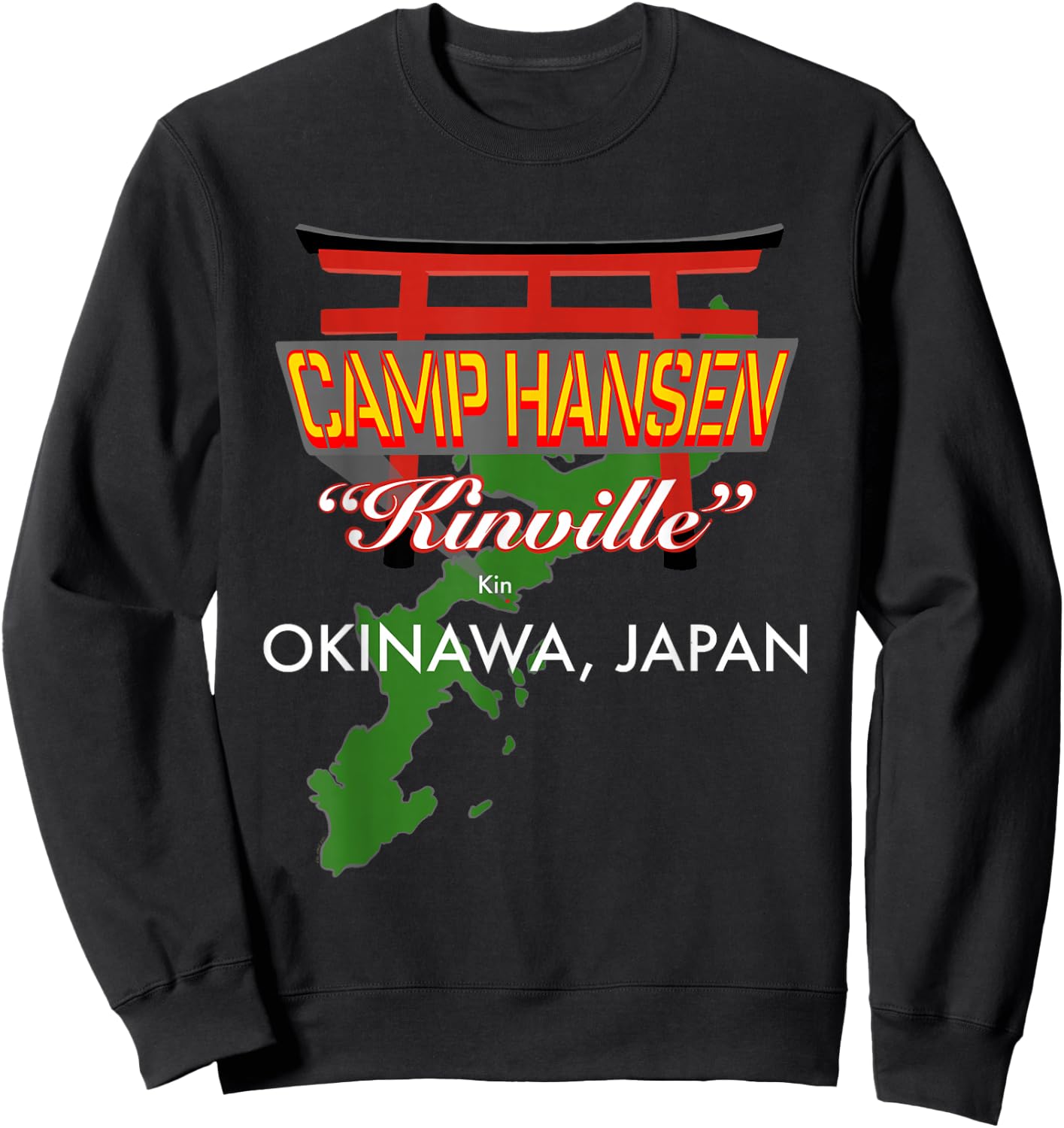Camp Hansen, Kinville, Okinawa, Japan Sweatshirt - Sweatshirt | Black