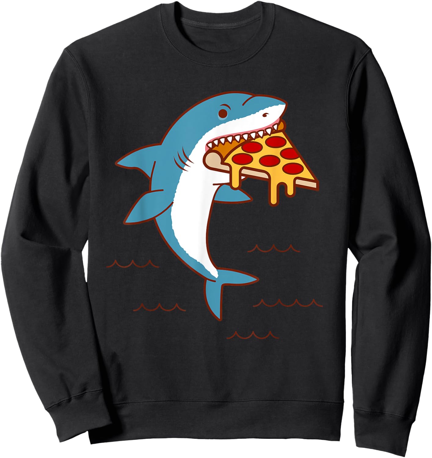 Pizza Shark Sweatshirt - Sweatshirt | Black
