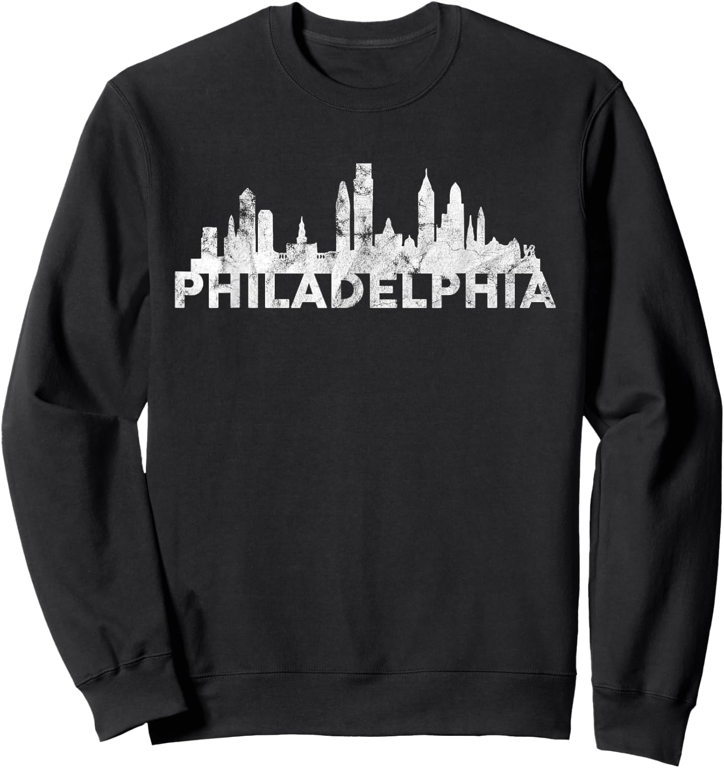Love Philadelphia Skyline Downtown Cityscape Philly Souvenir Sweatshirt - Sweatshirt | Black