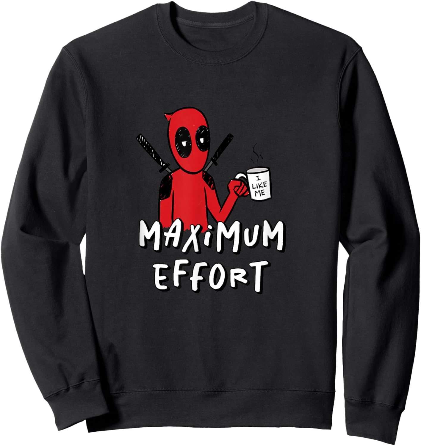Marvel Studios Deadpool & Wolverine Maximum Effort Coffee Sweatshirt - Sweatshirt | Black