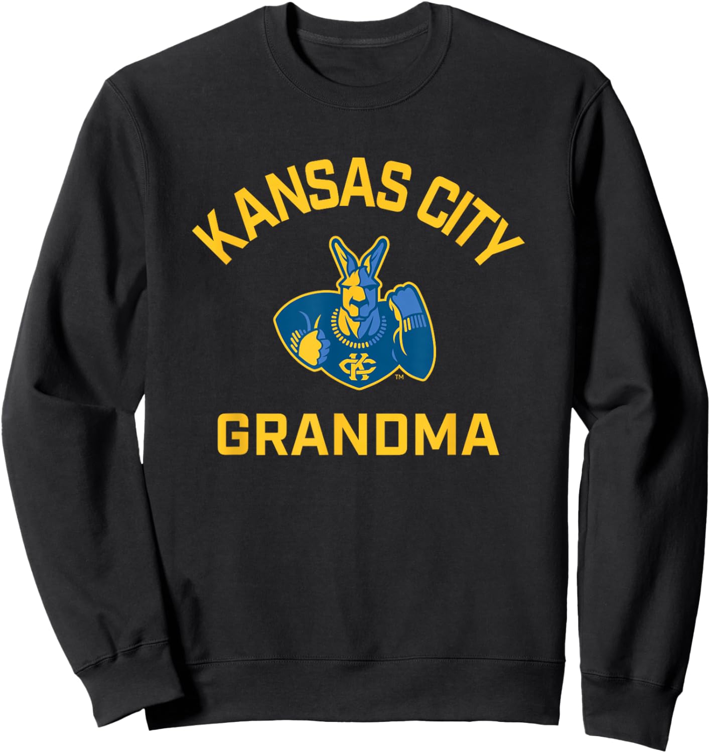 University of Missouri Kansas City UMKC Arched Grandma Sweatshirt - Sweatshirt | Black