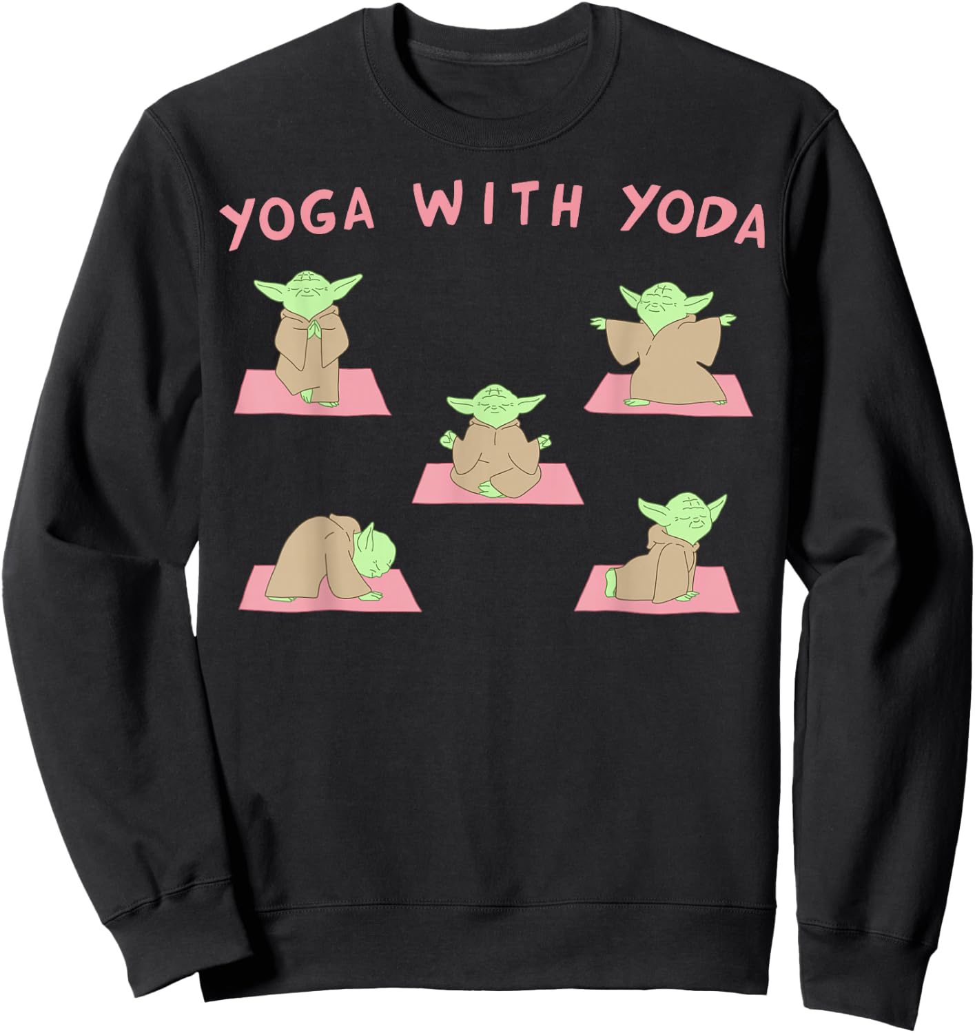 Star Wars Yoga With Yoda Sweatshirt - Sweatshirt | Black