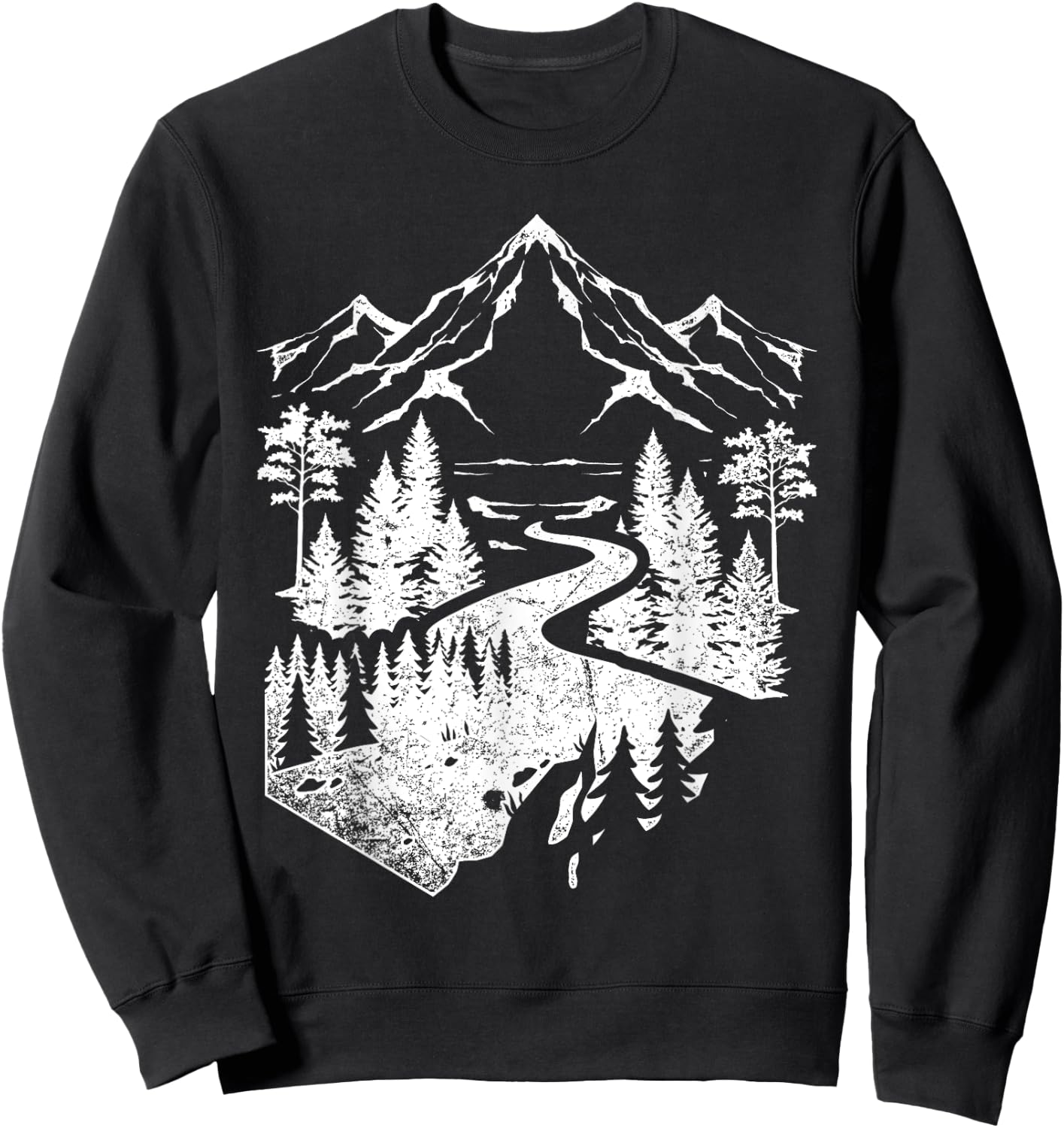 Wildlife Nature Mountains Hiking Outdoor Trees Forest Sweatshirt - Sweatshirt | Black